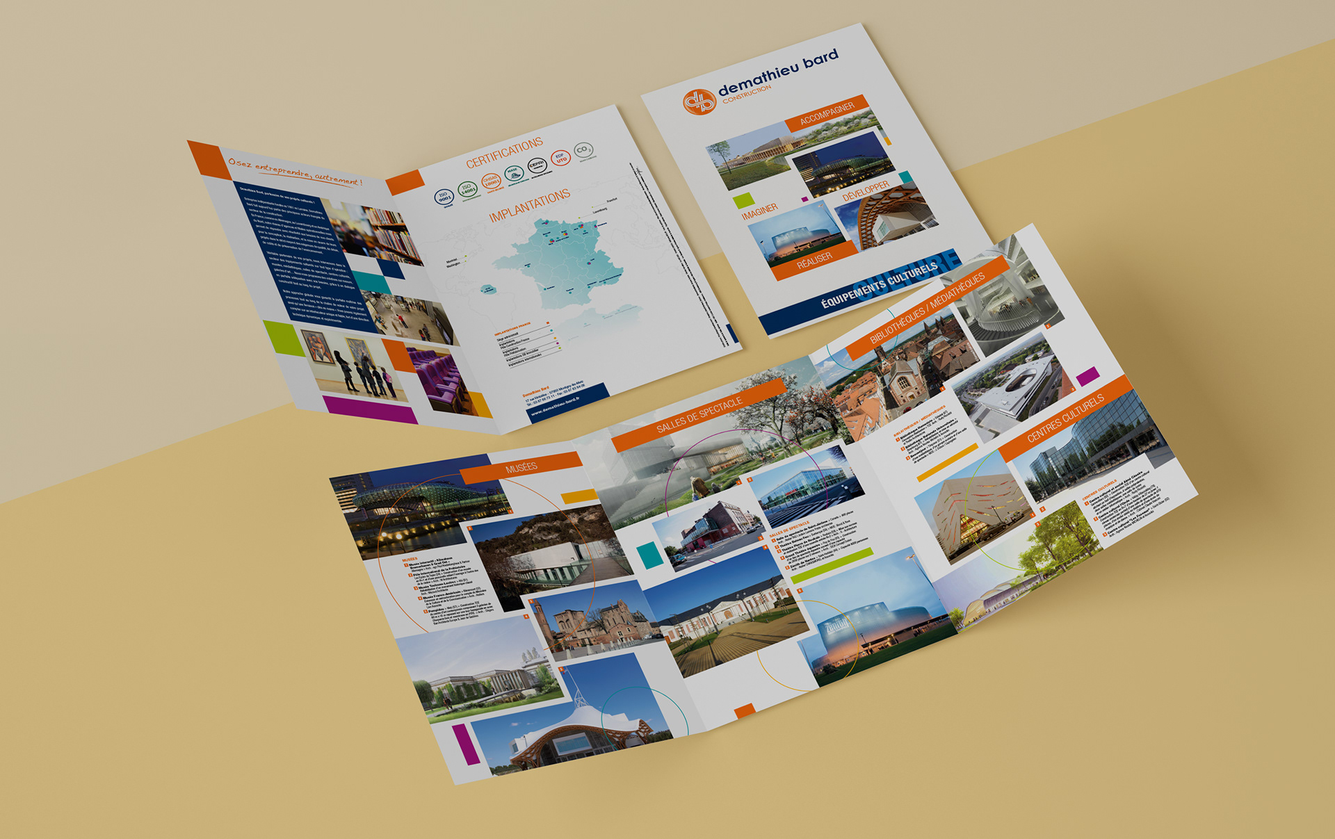 demathieu bard / Plaquette 3 volets / Equipements culturels