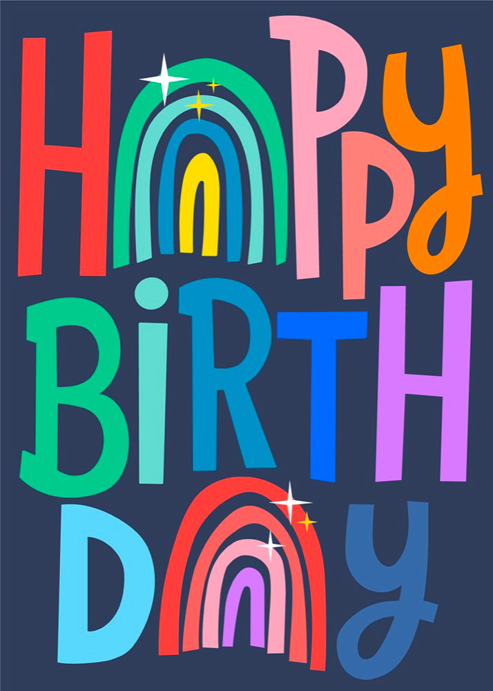 Rainbow-happy birthday