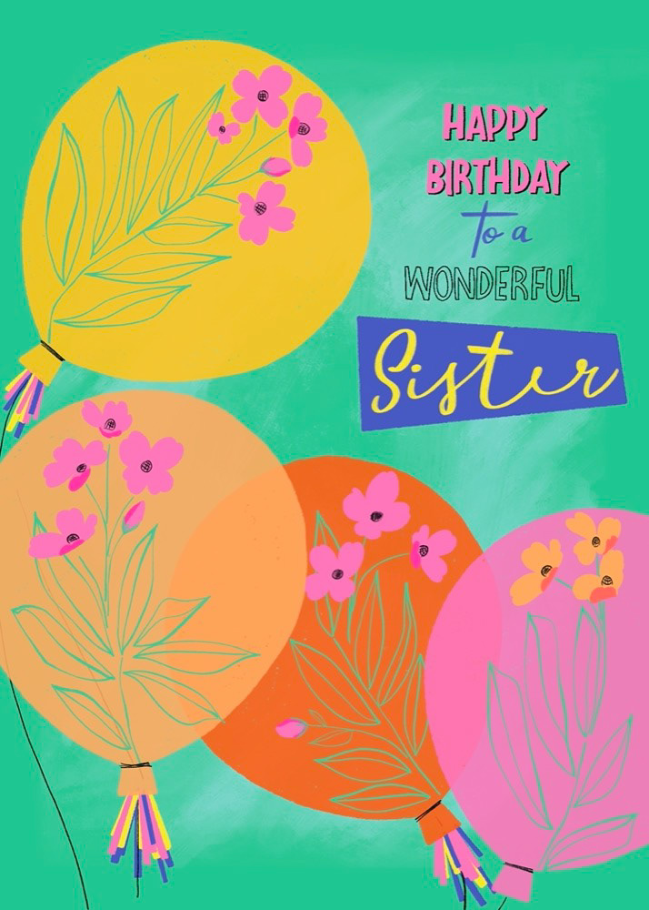 Happy Birthday Sister-Balloons