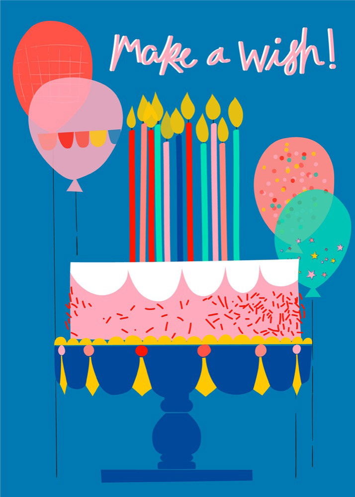 Blow out the candles and make a wish 