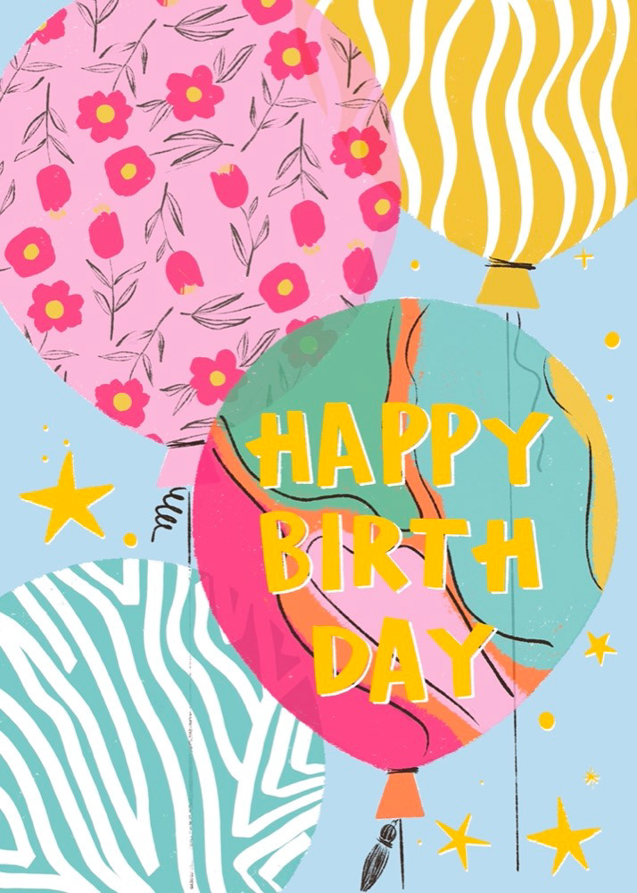 Birthday - 4 Balloons