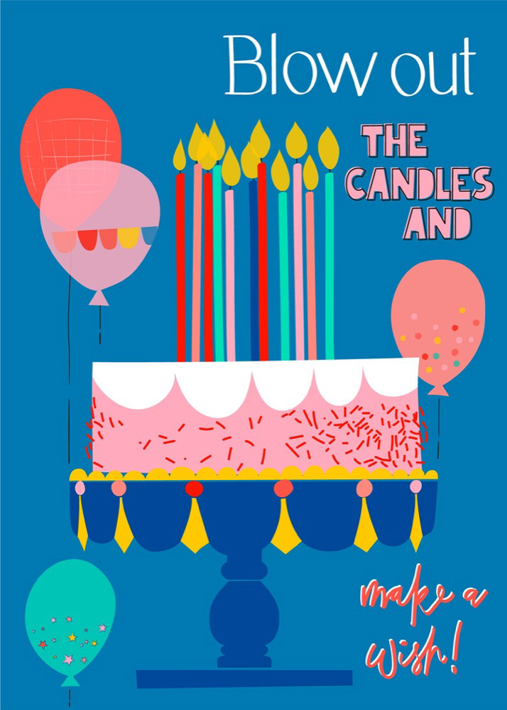 Blow out the candles and make a wish