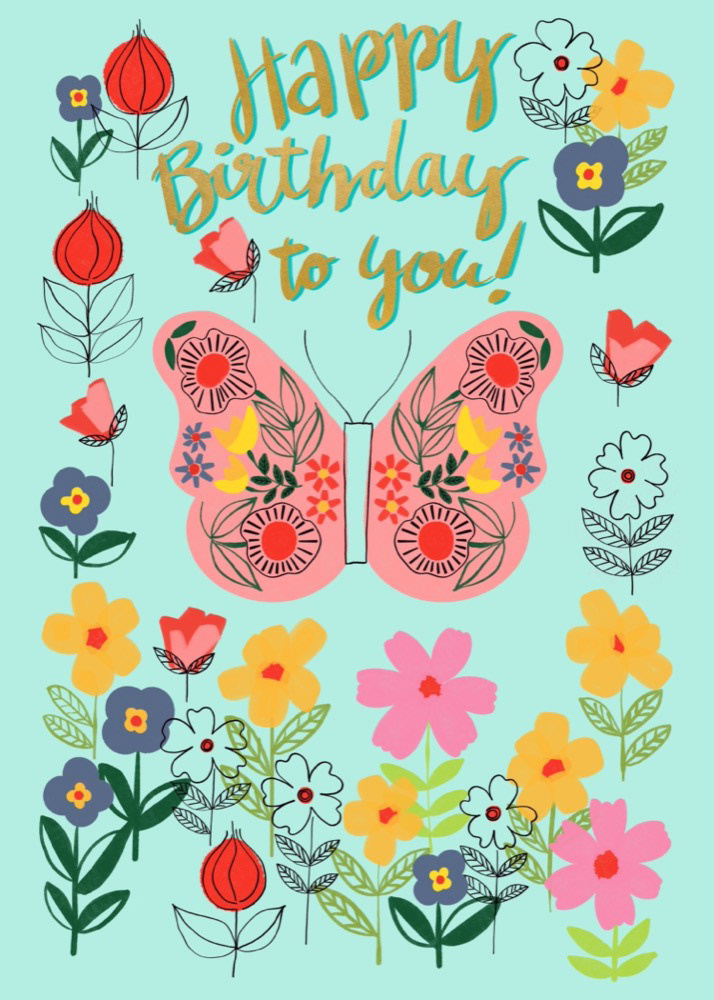 Happy Birthday To You - Butterfly