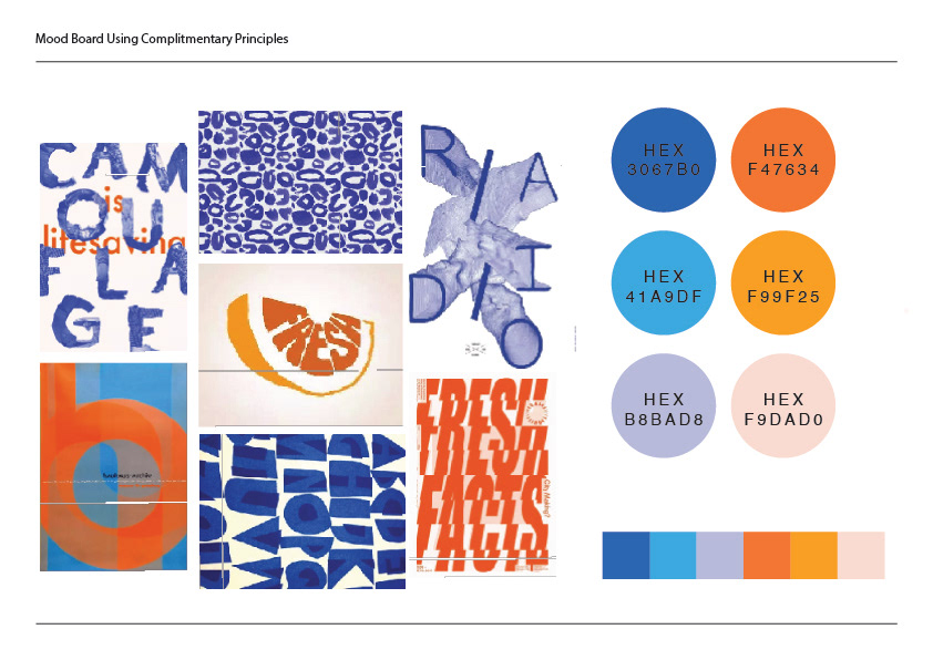 Complementary Colour Mood Board
