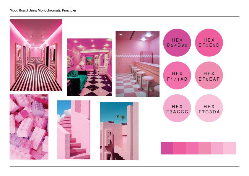 Monochromatic Colour Mood Board