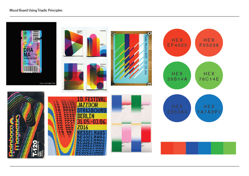 Triadic Colour Mood Board