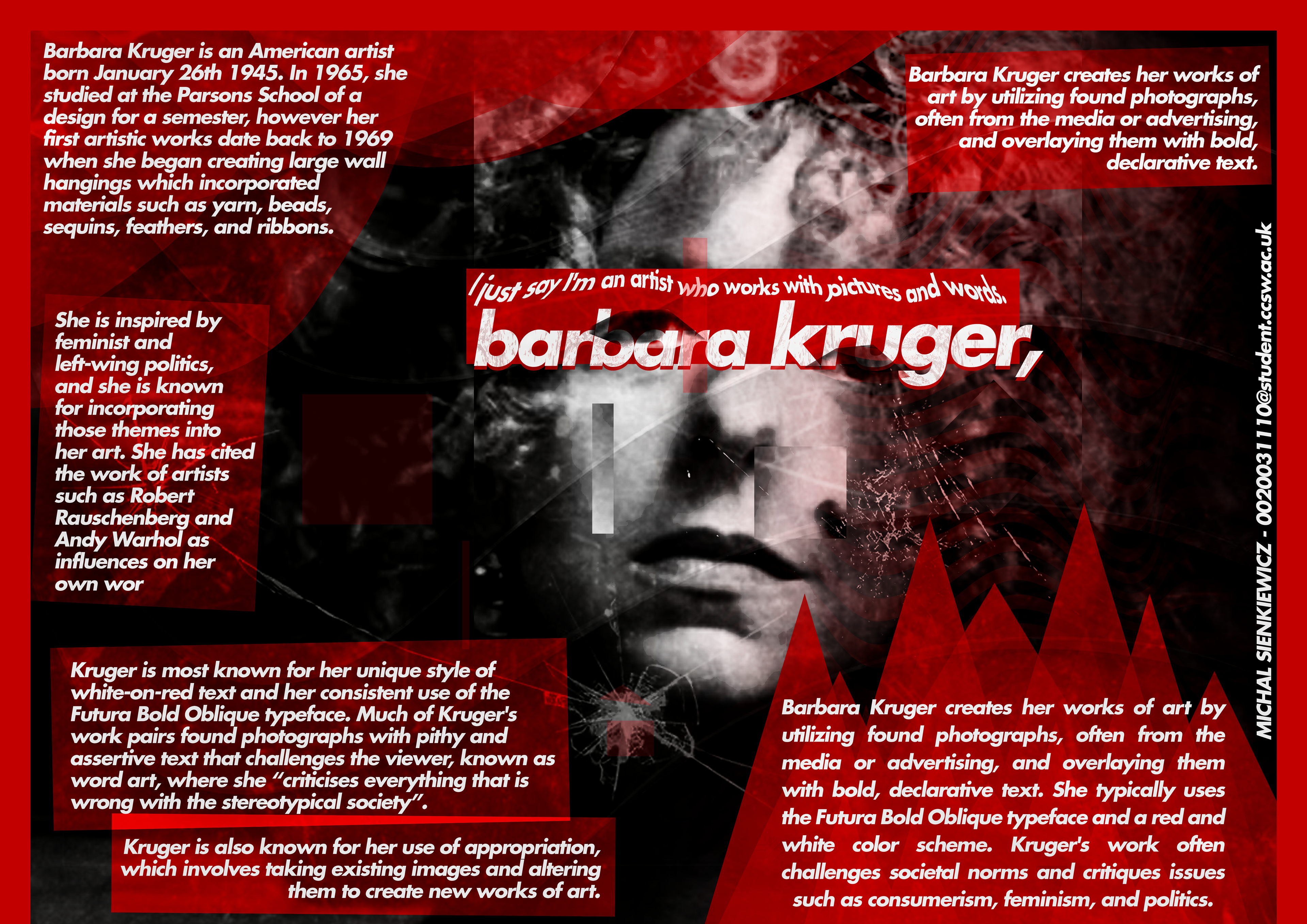 Barbara Kruger Artist Research