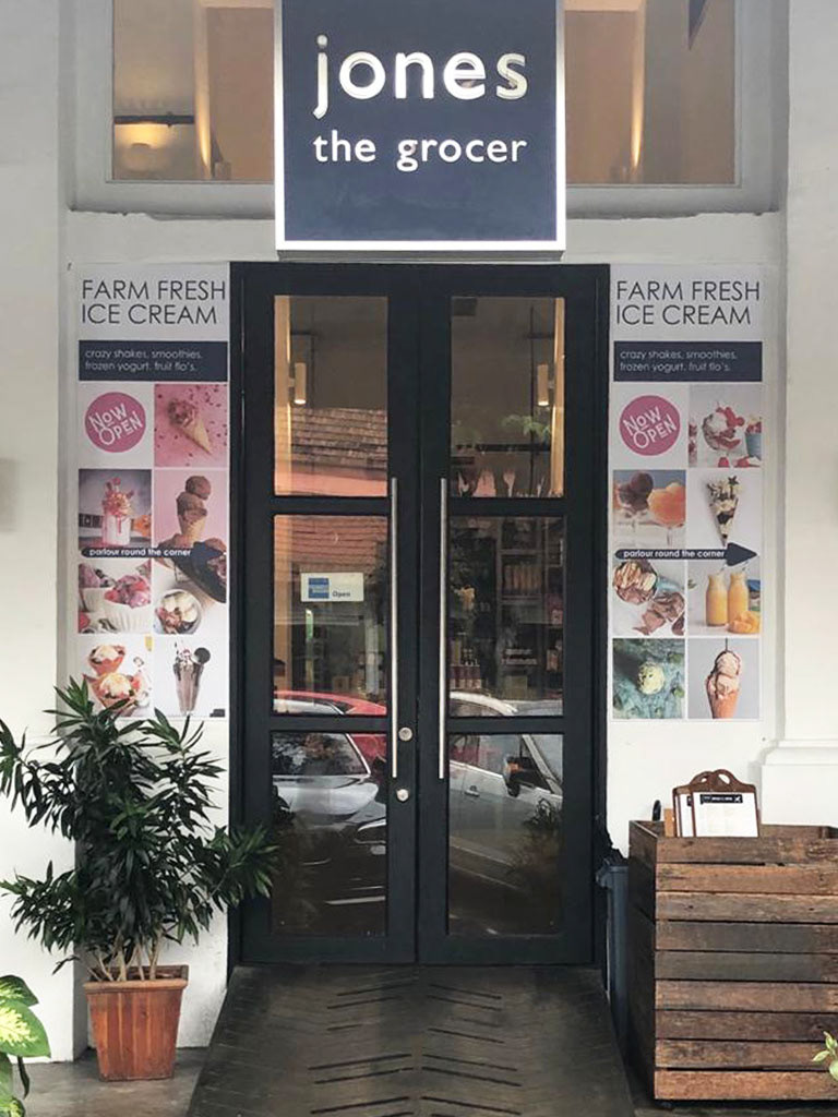 Posters on display for the Ice cream corner