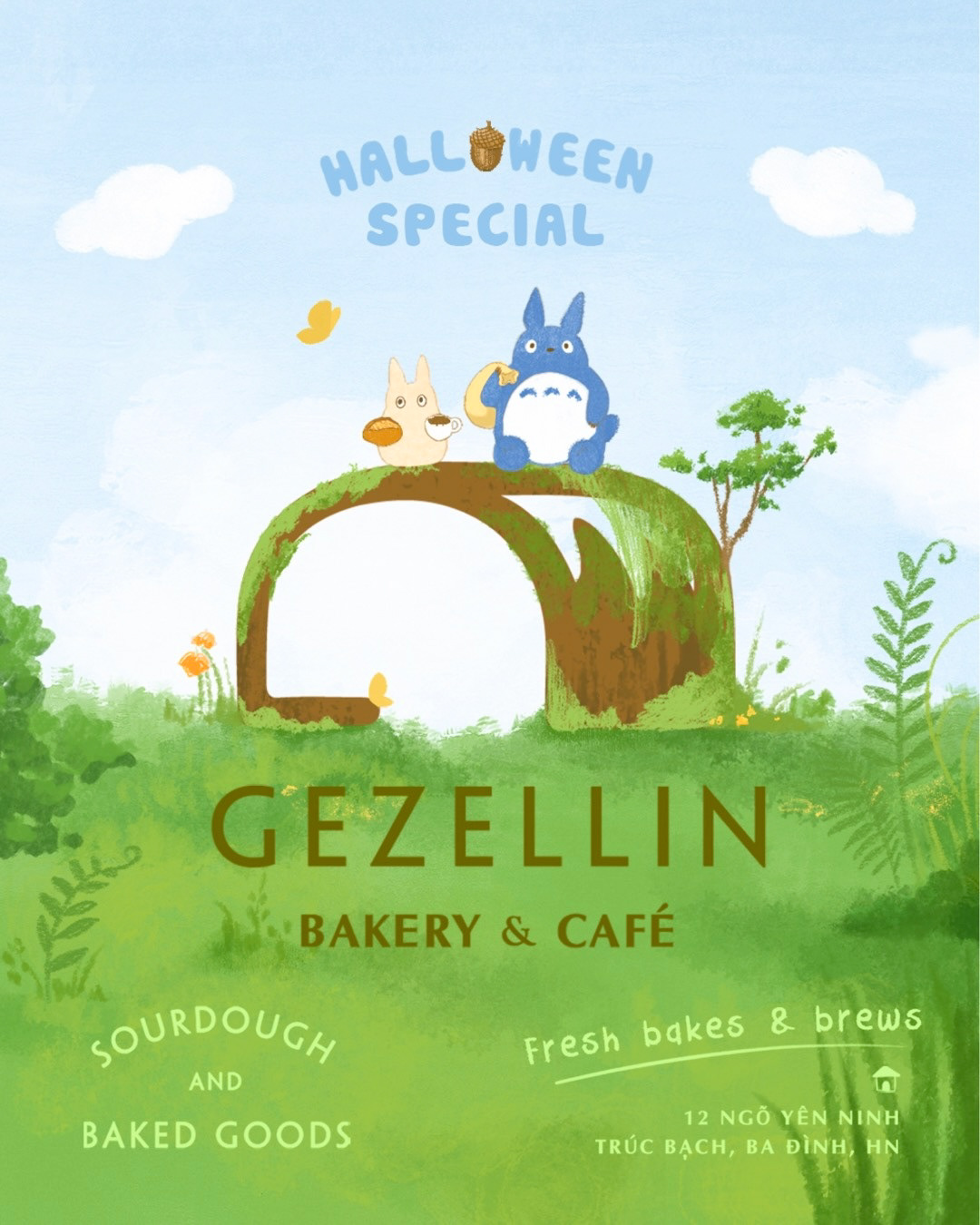 Ghibli inspired Halloween poster