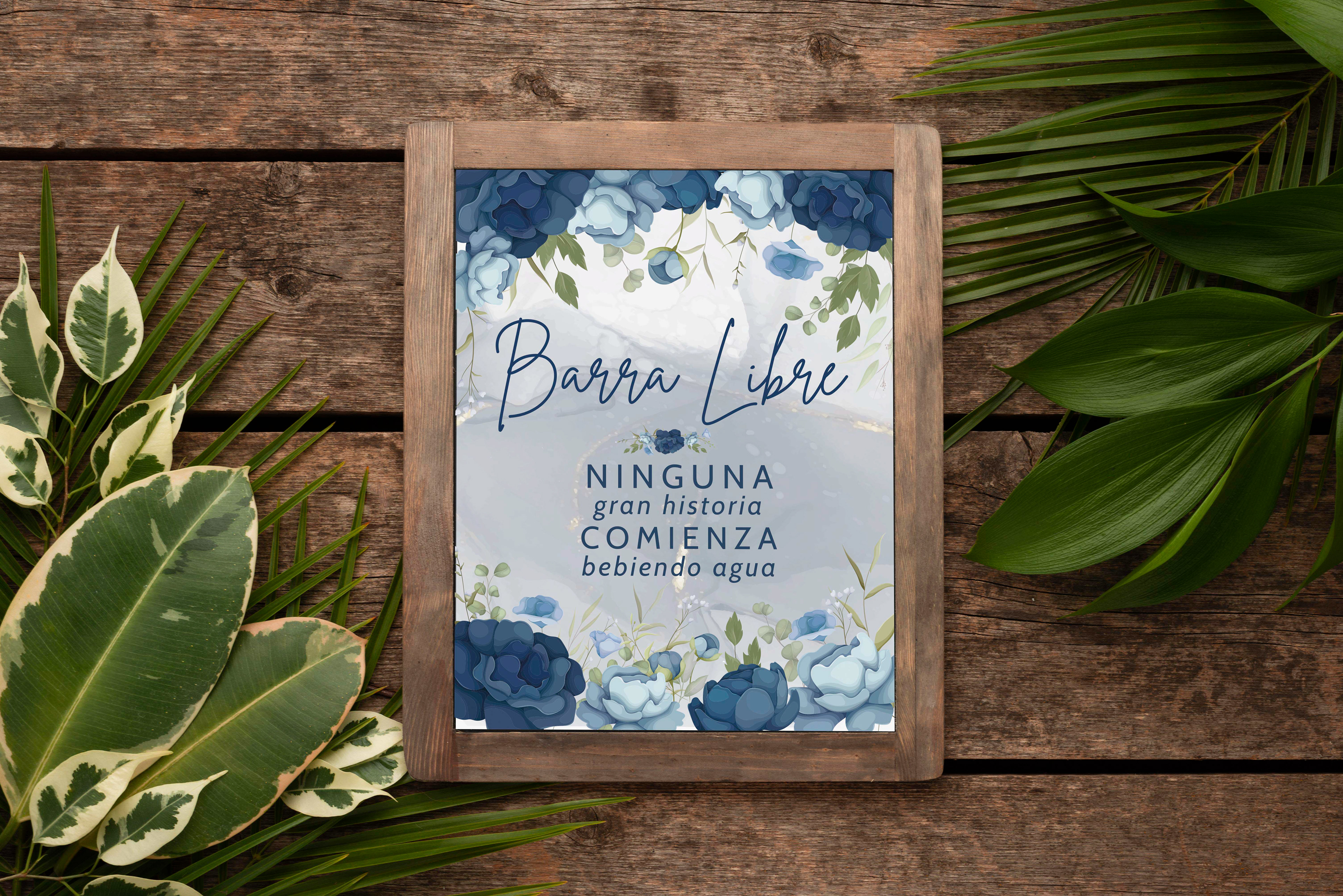 Diseño de carteles para Boda Rosa 