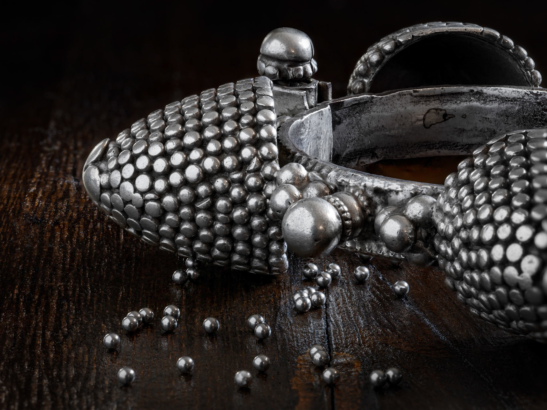 Granulated India Silver Bangle