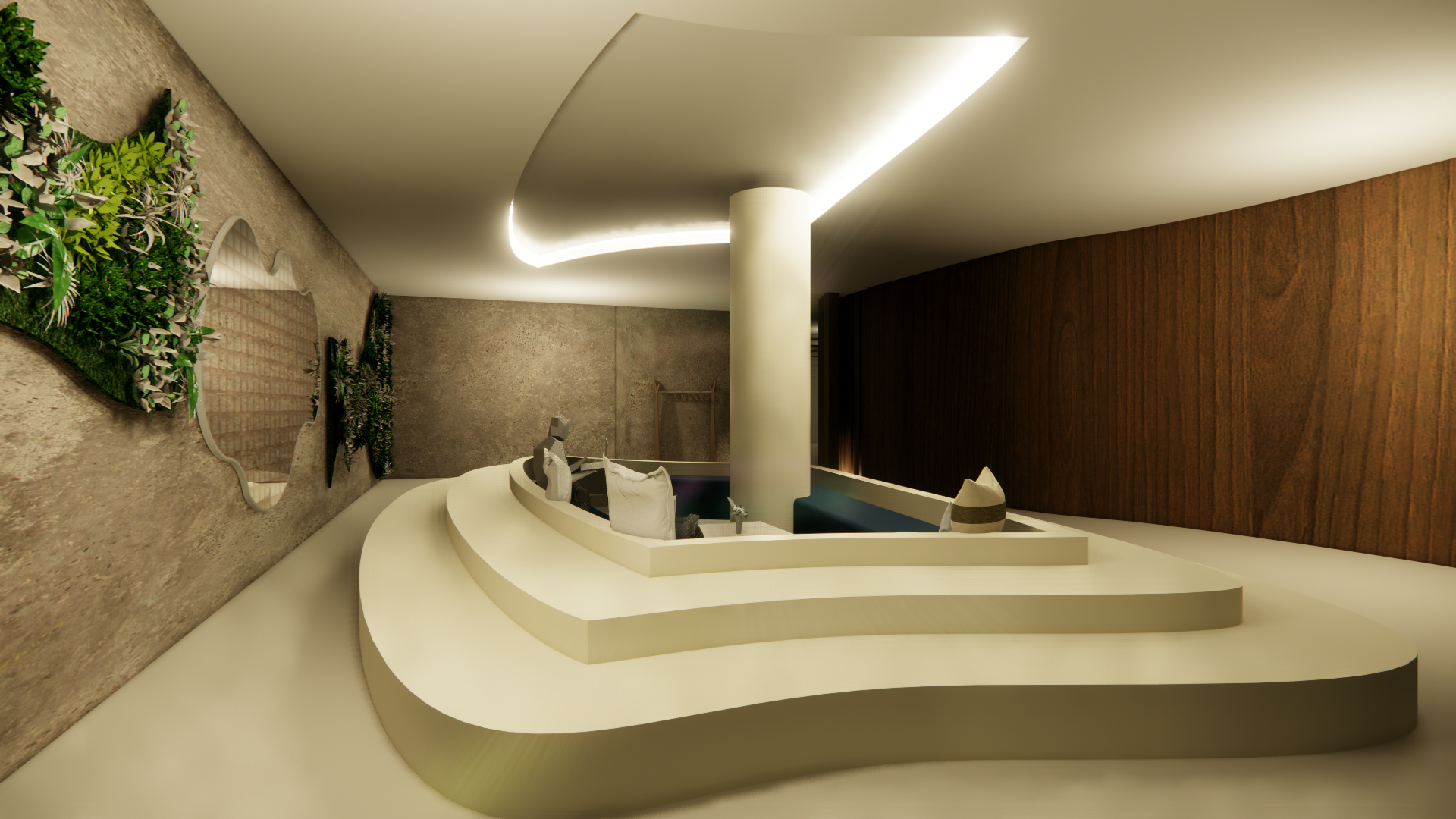 Relaxation Area Featuring Conversation Pit