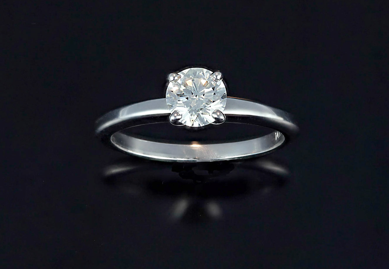 Engagement Ring on Black backdrop