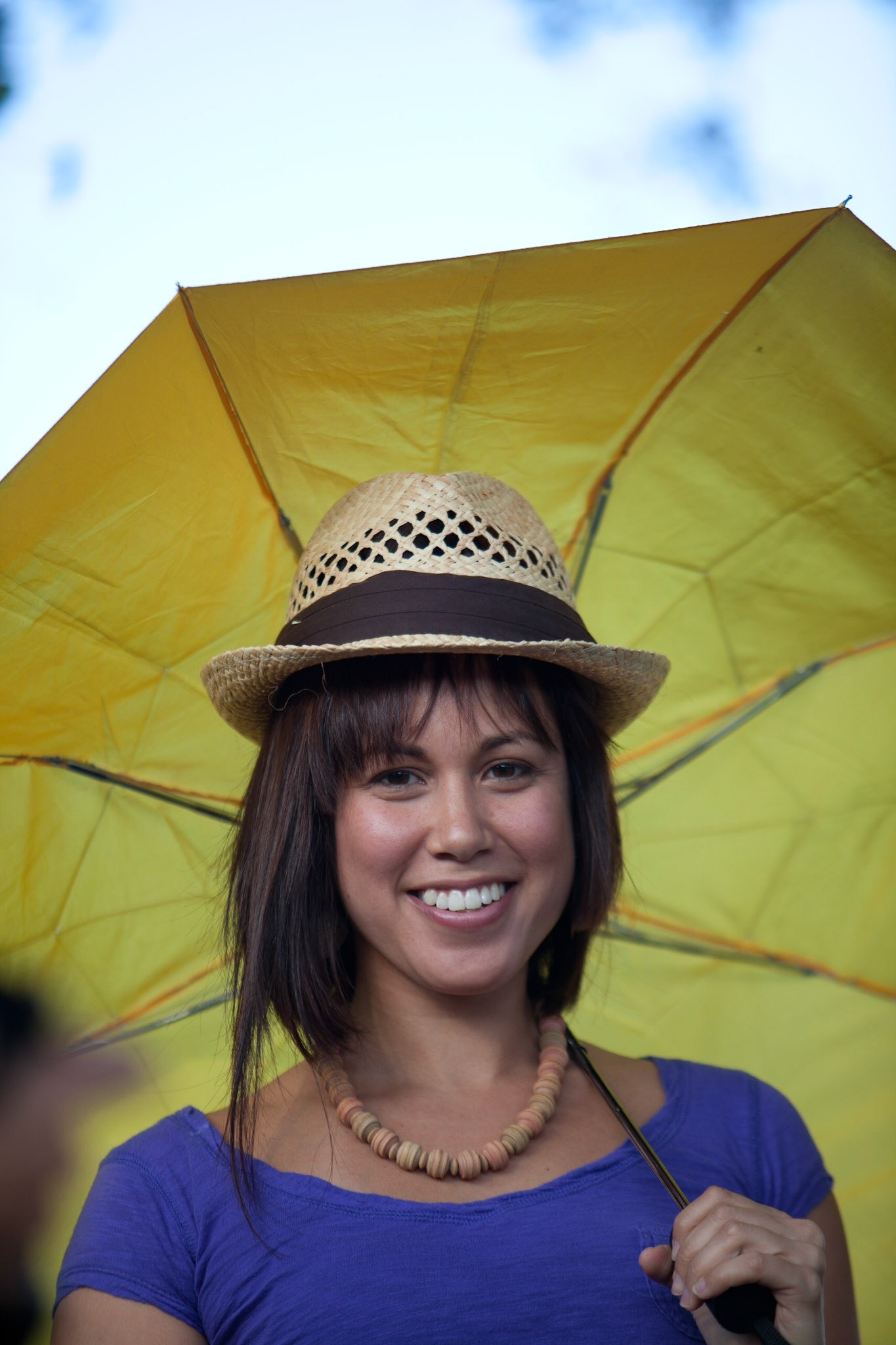 Young woman with umbrella
