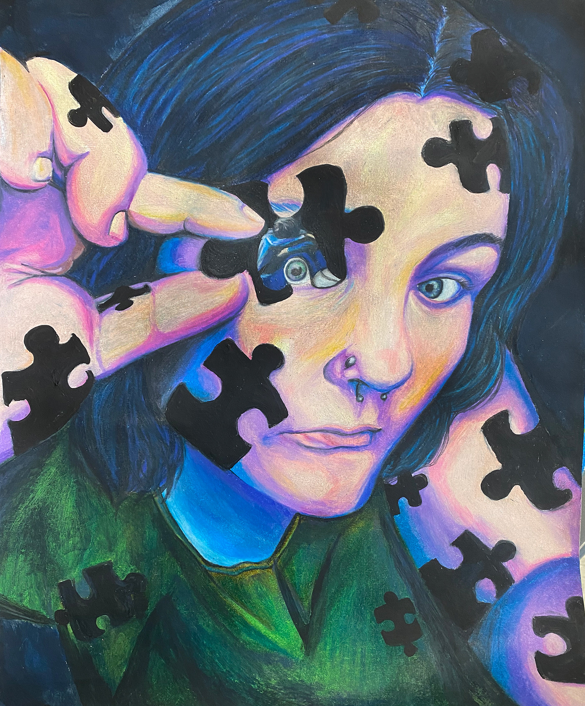 "Fragmented Pieces" 17 1/2" x 14 1/2"  2024