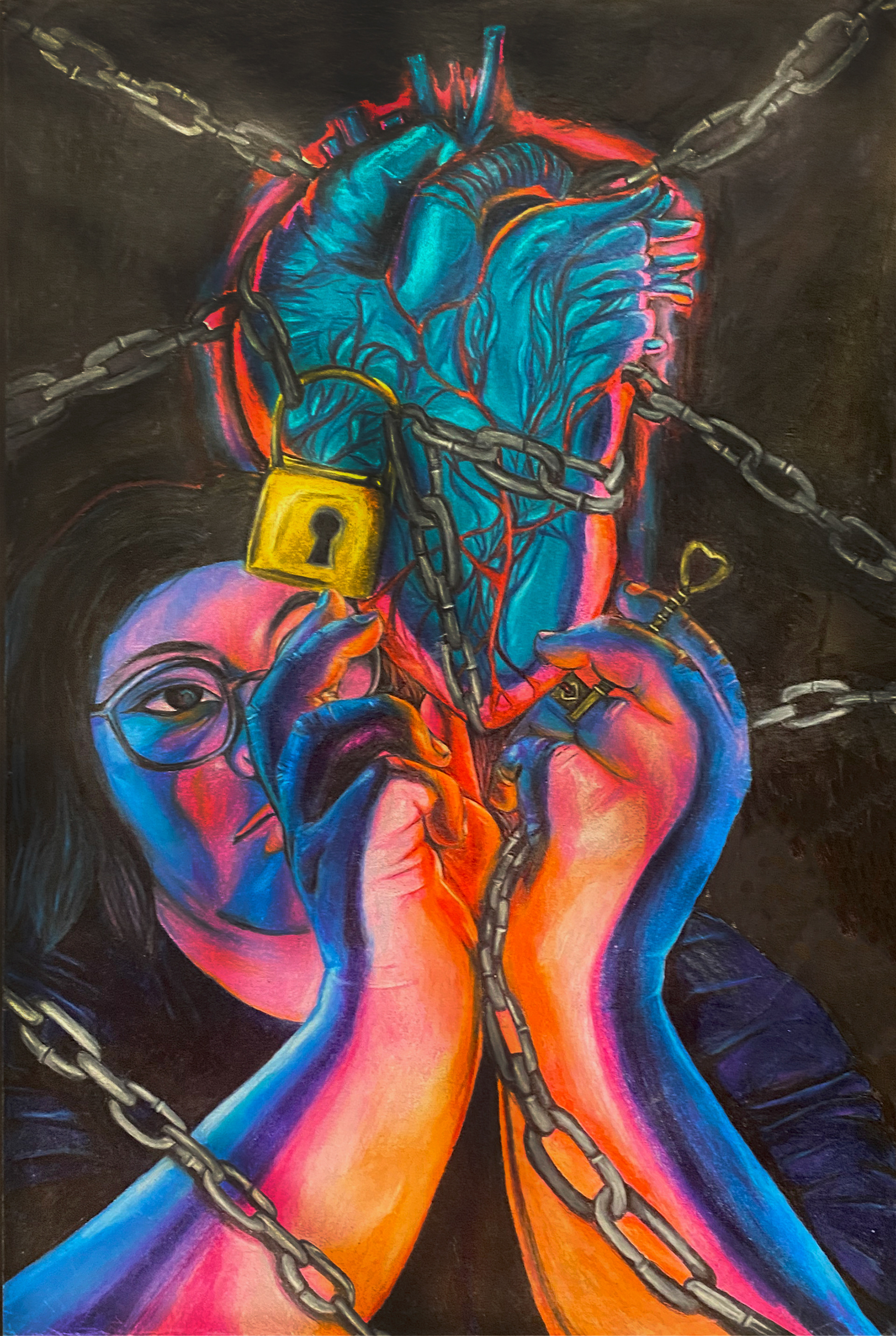 "Bounded Affection"   12" x 15" - 2023 - Color Pencil