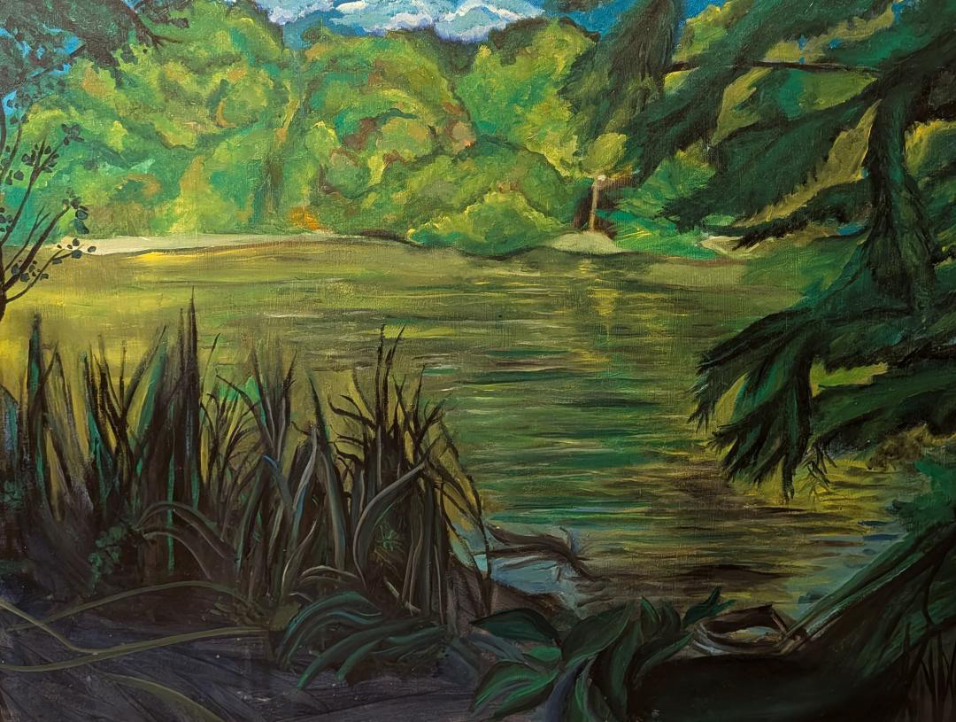"Trail to Light" 30" x 40" Oil Paint 2025 