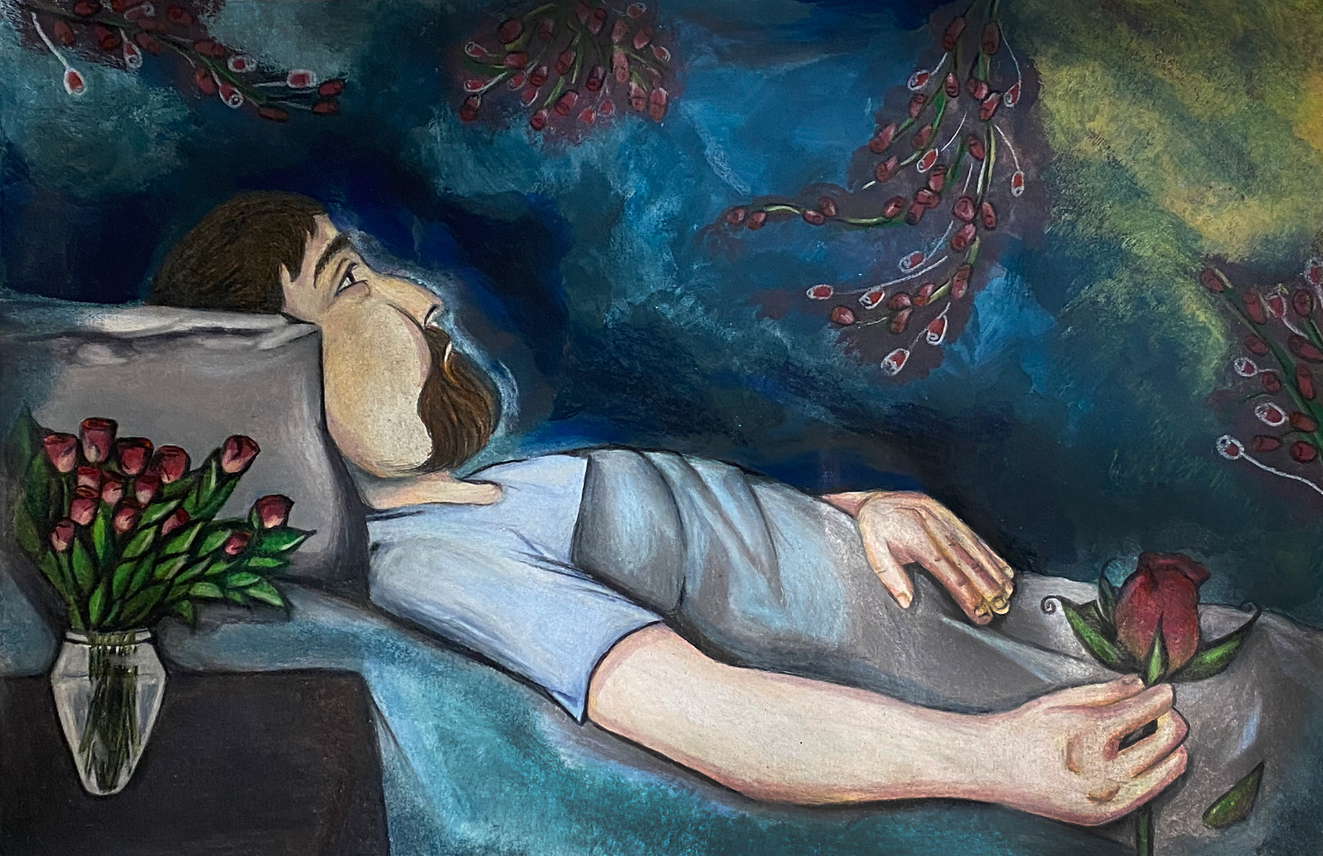 Solace in Petals" 14 1/2" x 9 1/2" 2024
