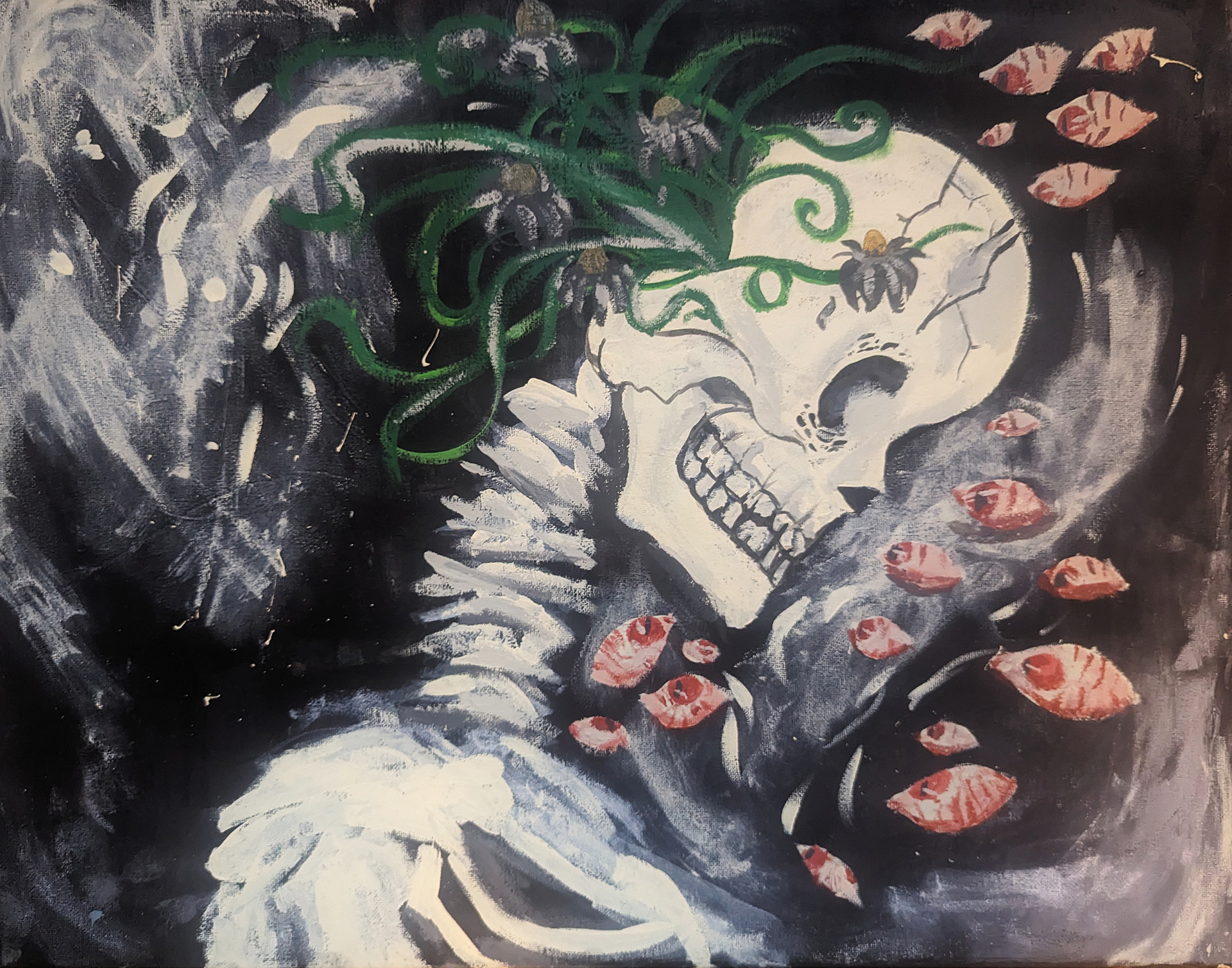  "Strangled Mind" 20" x 16" Acrylic Paint 2020 