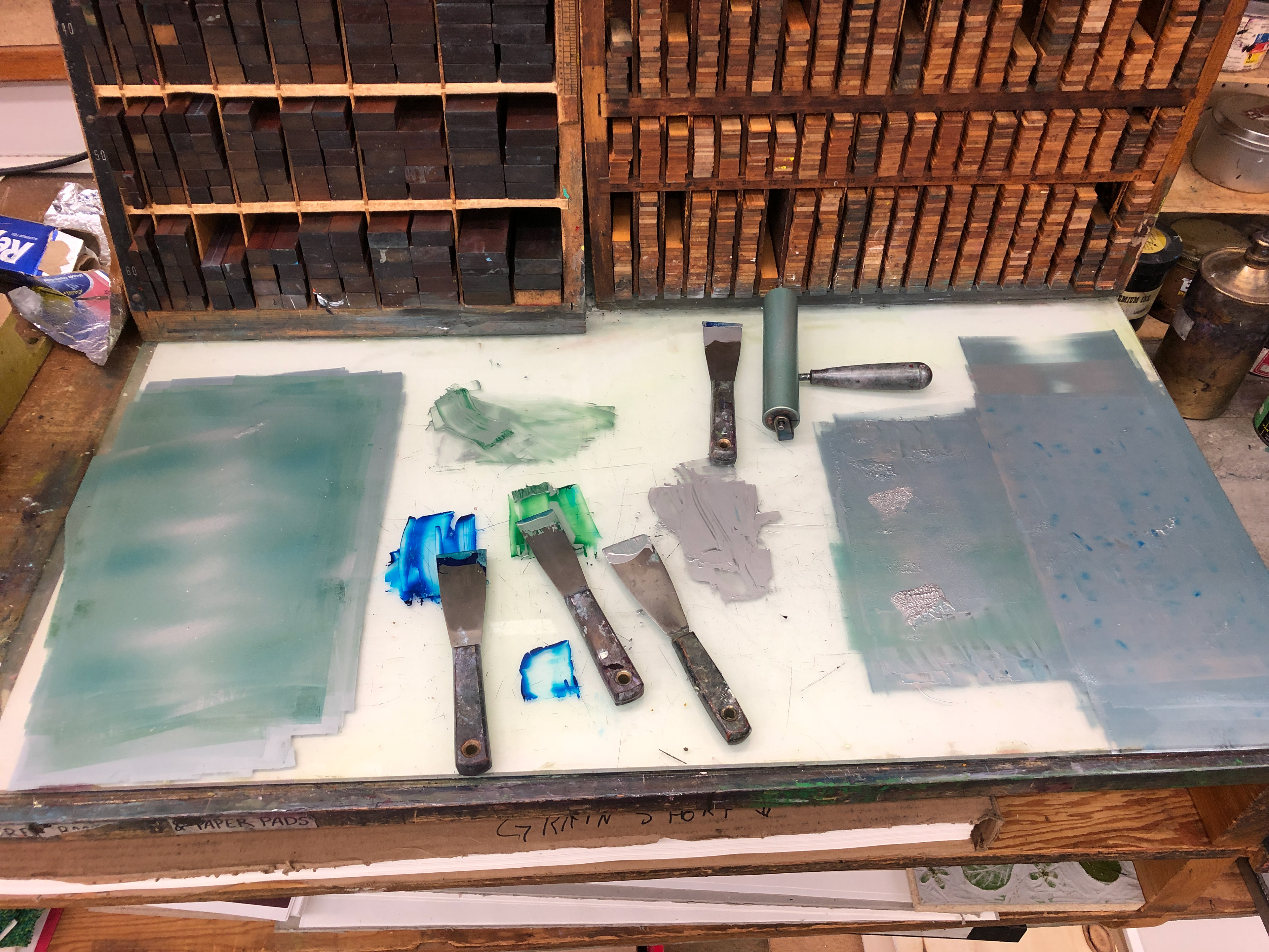Creating silver with a hint of green and blue