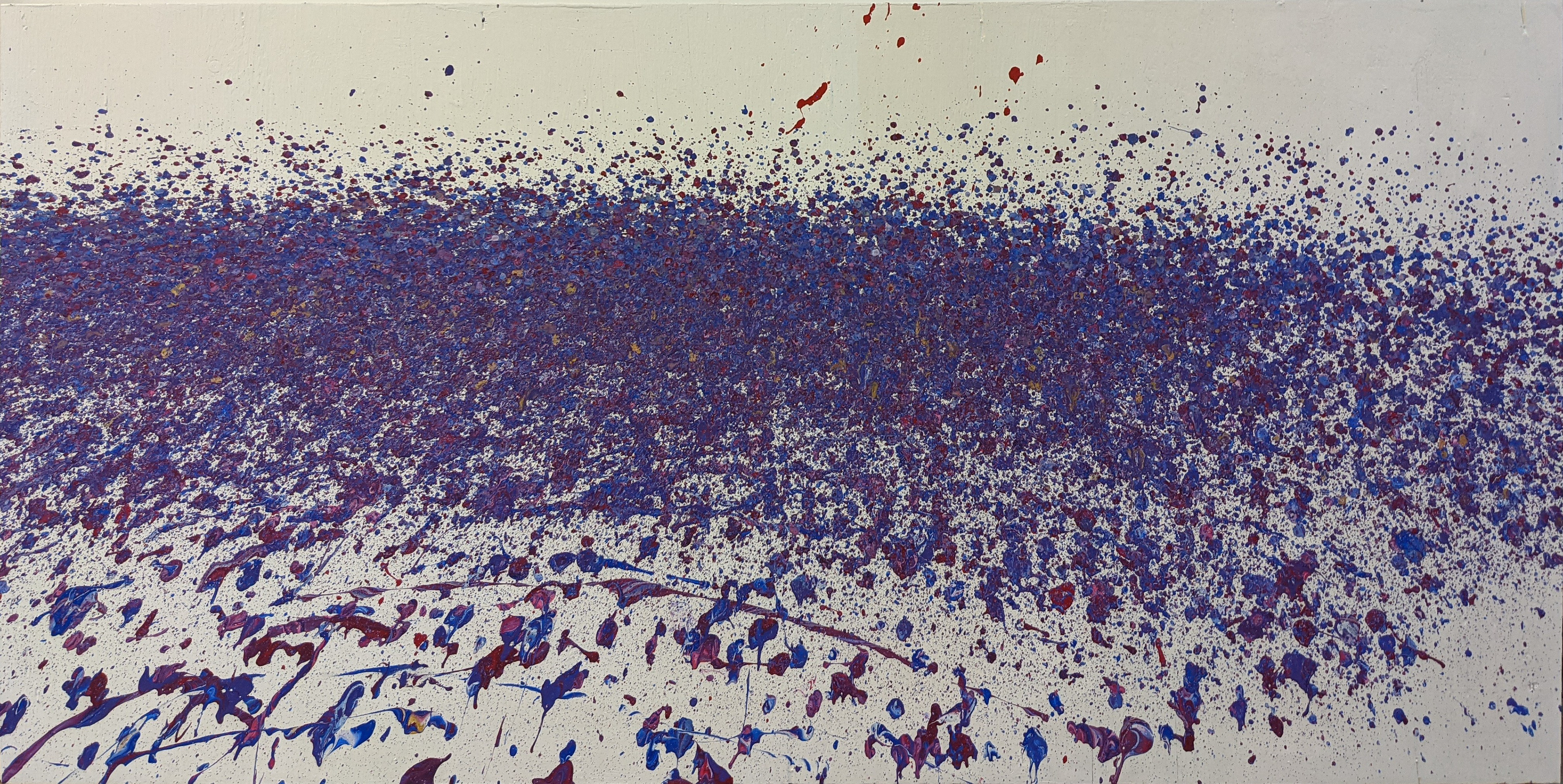 Purple and Gold - 45.5 x 22.75 inches - Acrylic on reclaimed wood - 2020