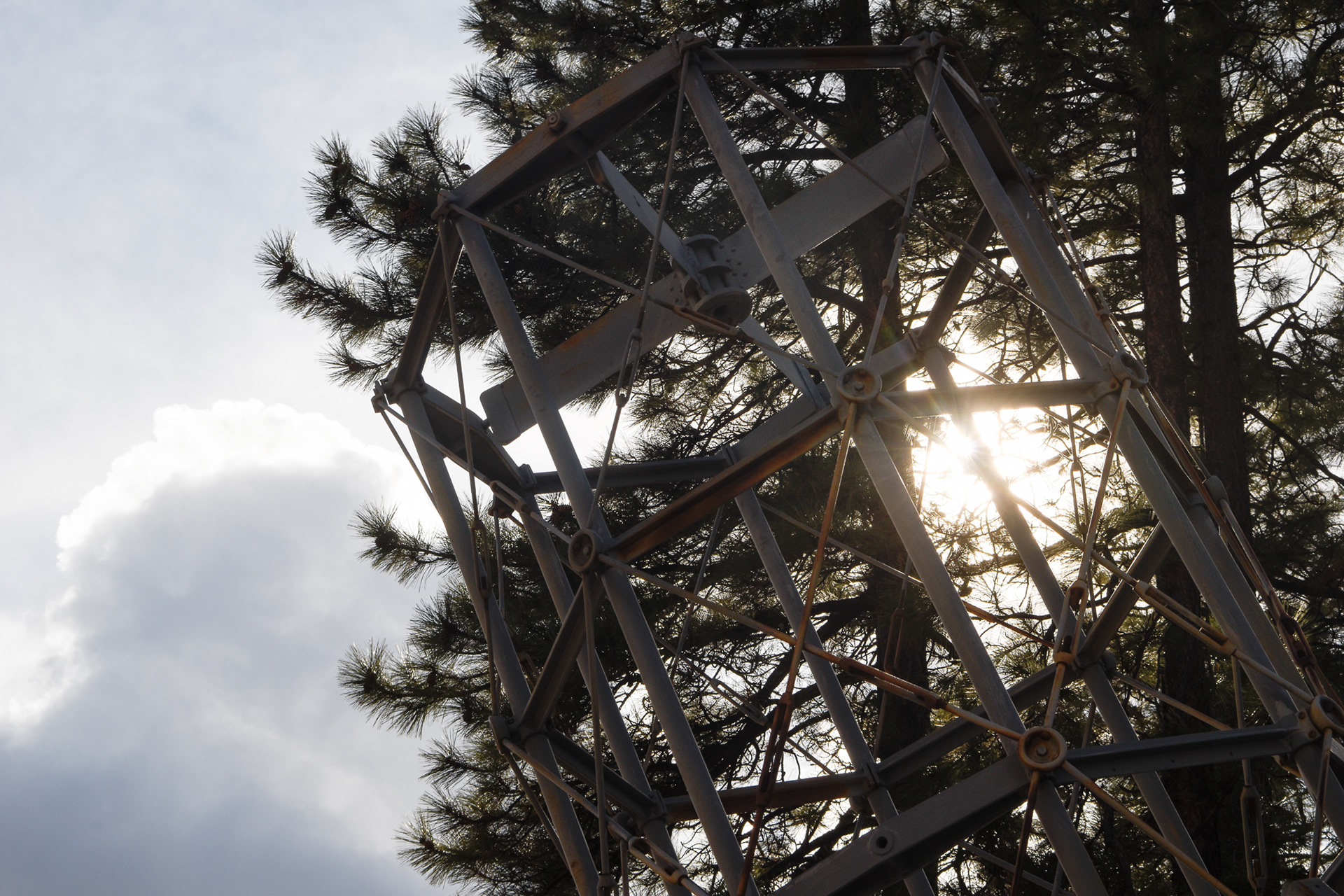 The 42-inch Lampland Telescope stands illuminated by the sun at Lowell Observatory, Jan. 24. The telescope was used to observe Pluto after its discovery.