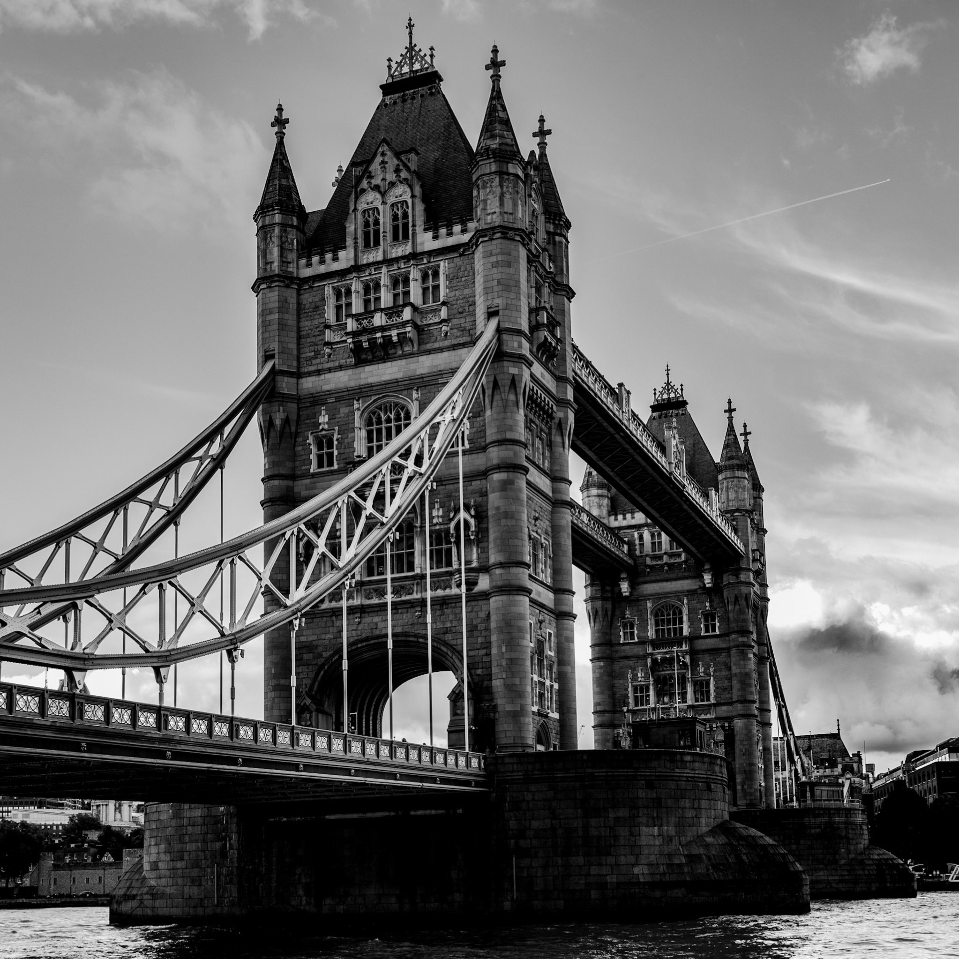 Tower Bridge from a hidden stair, London