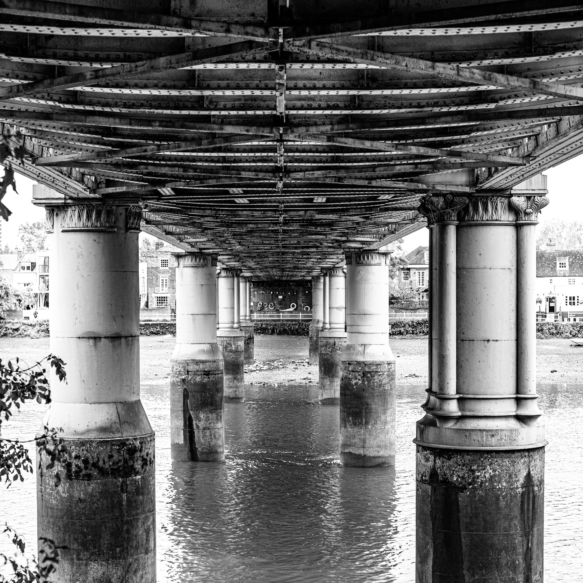 Under the train bridge, Kew