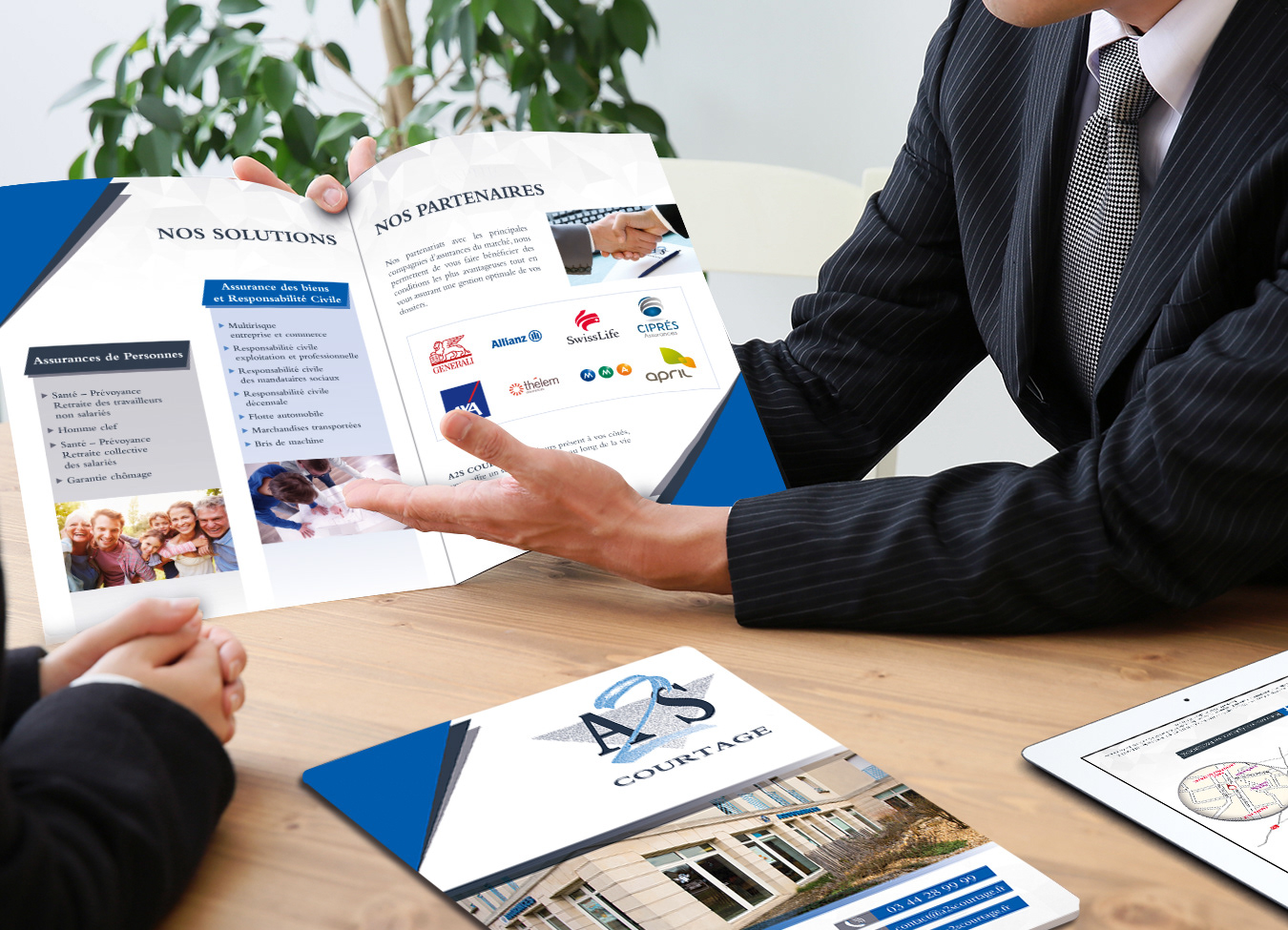Plaquette 4 pages Société "A2S Courtage"