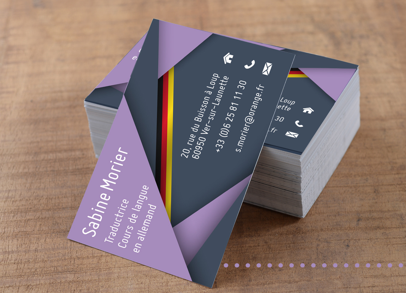 Identité visuelle "Sabine Morier" Cartes de visite