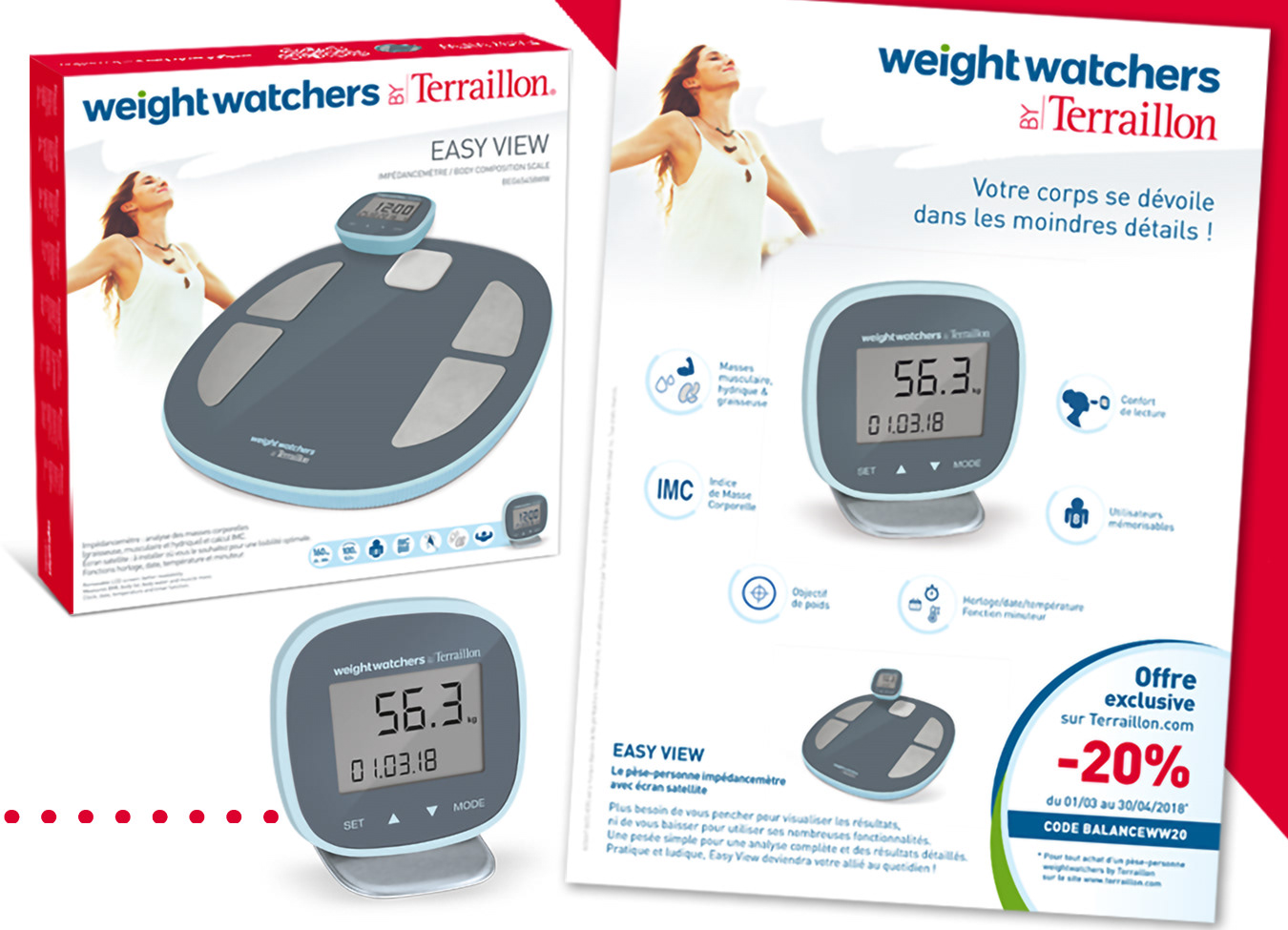 Affiche & pack Weight Watchers Société "Terraillon"