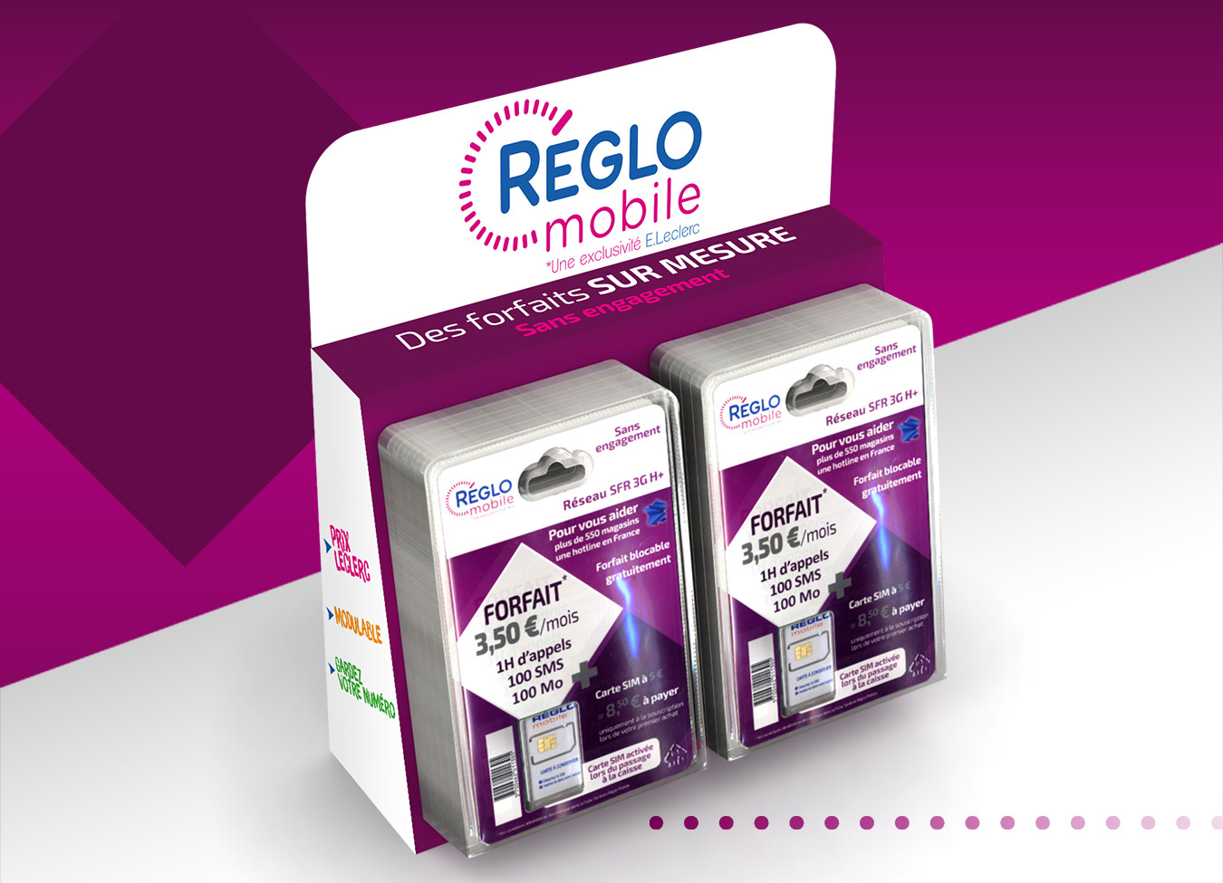 PLV comptoir  Société "Réglo mobile"