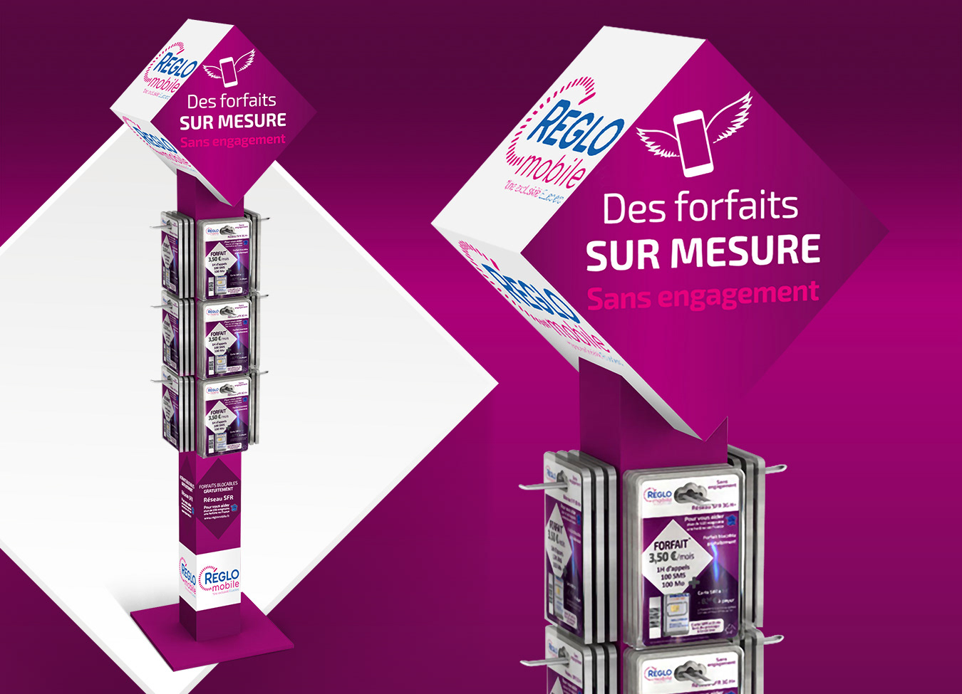 PLV colonne  Société "Réglo mobile"