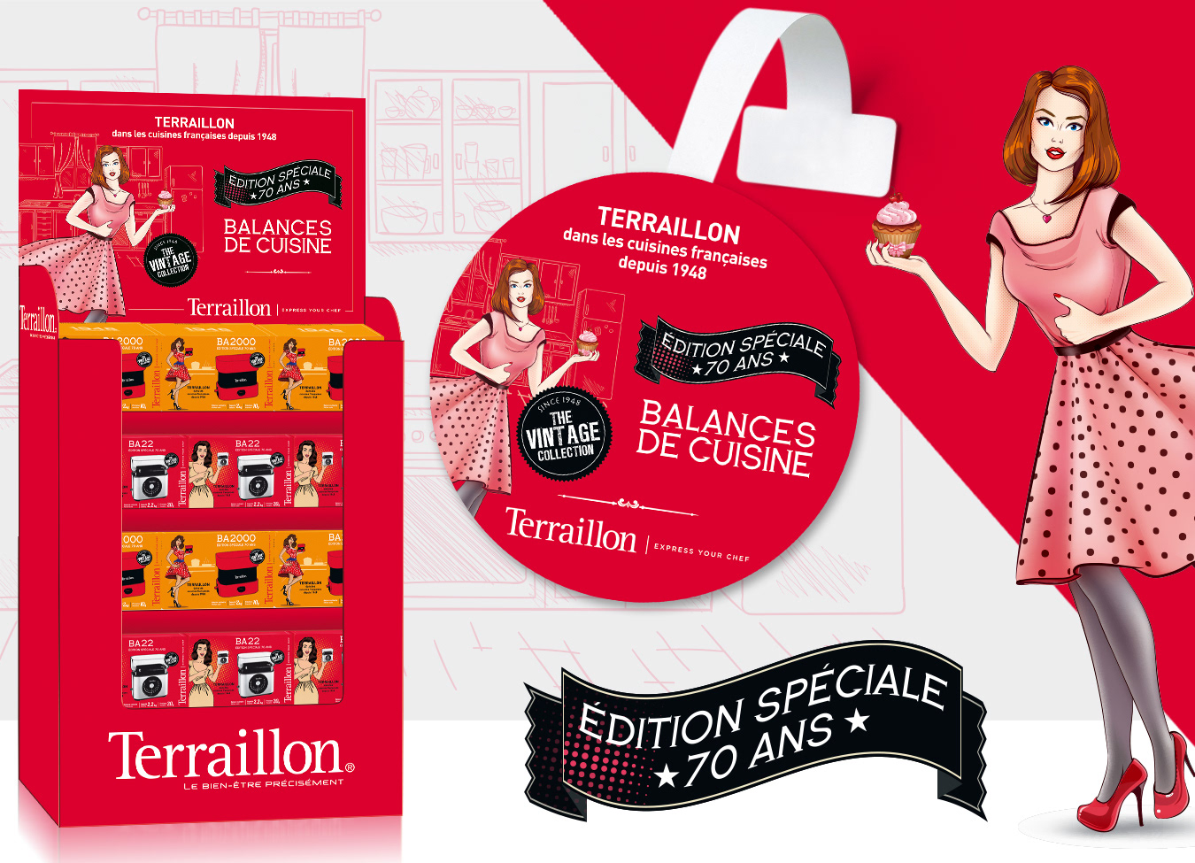 Fronton, stop-rayon, bannières web Société "Terraillon"