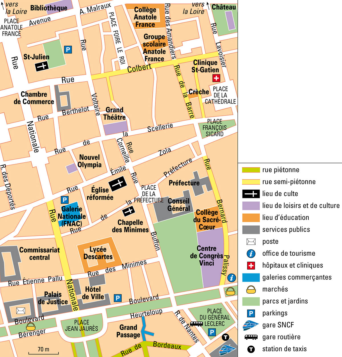 Tours • Objectif Collège - 6e - Toutes les matières • Hachette Éducation • Cartographie Fabrice Le Goff