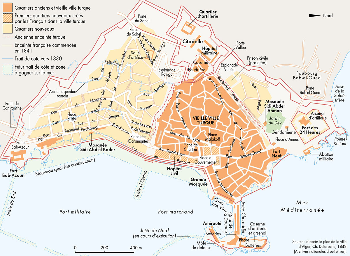 Alger 1830-1848 • Atlas de la guerre d'Algérie • Éditions Autrement • Cartographie Fabrice Le Goff