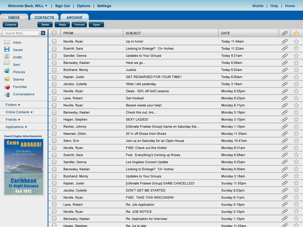 Email Web Interface