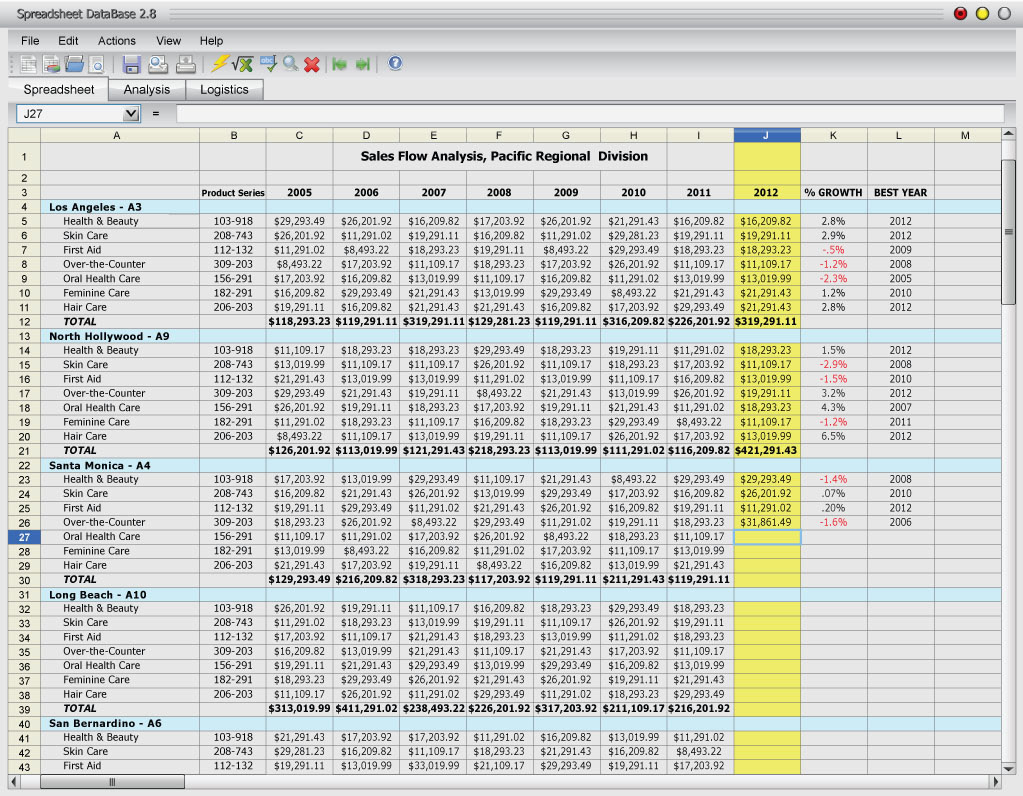 Generic Spreadsheet