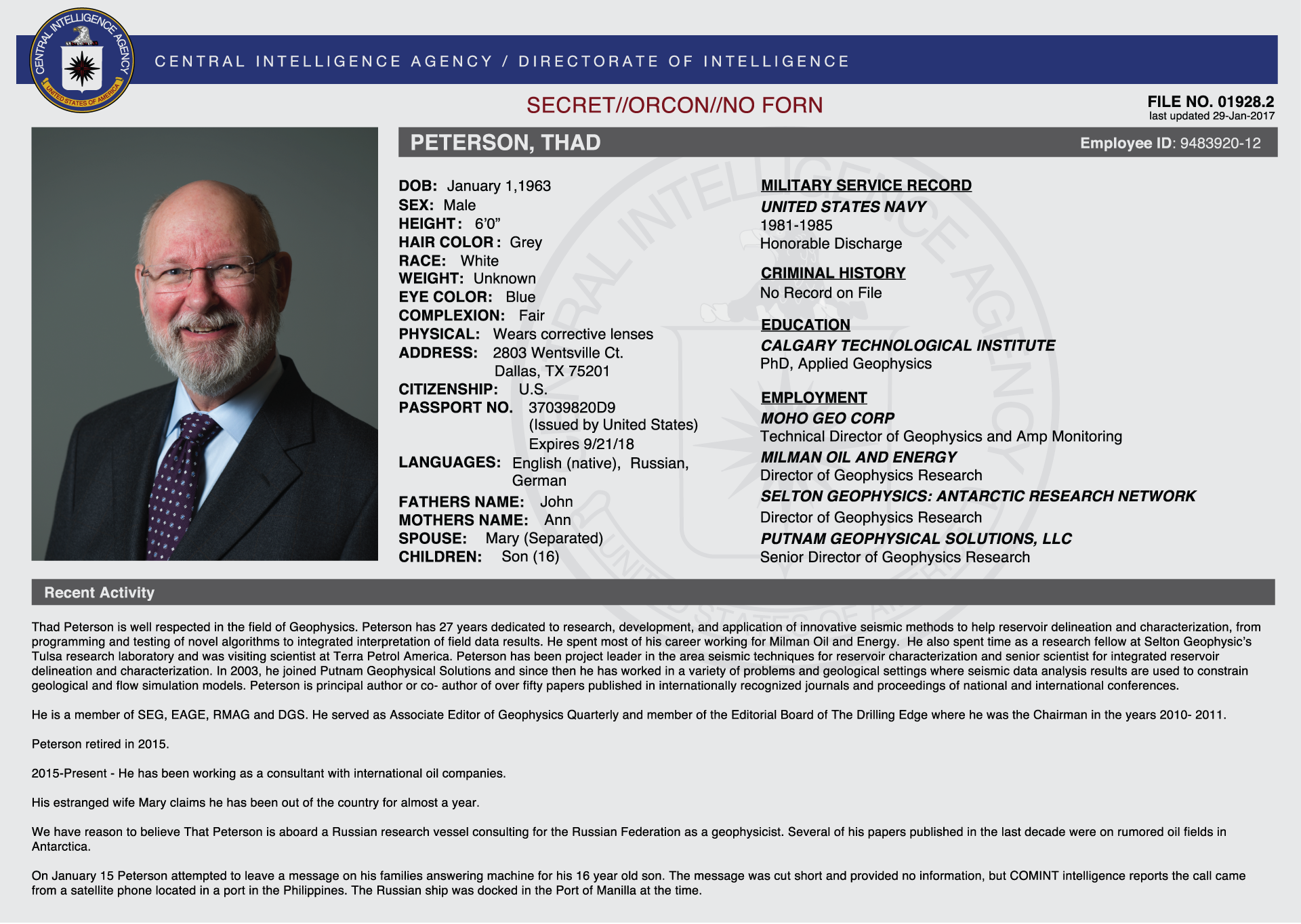 Government Agency Database