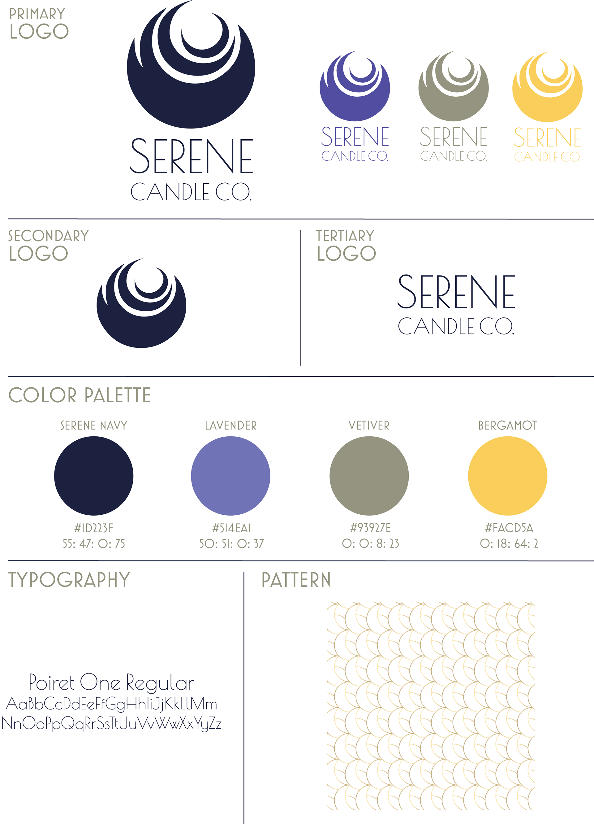 anna gantt Serene Candle Co. Packaging Series