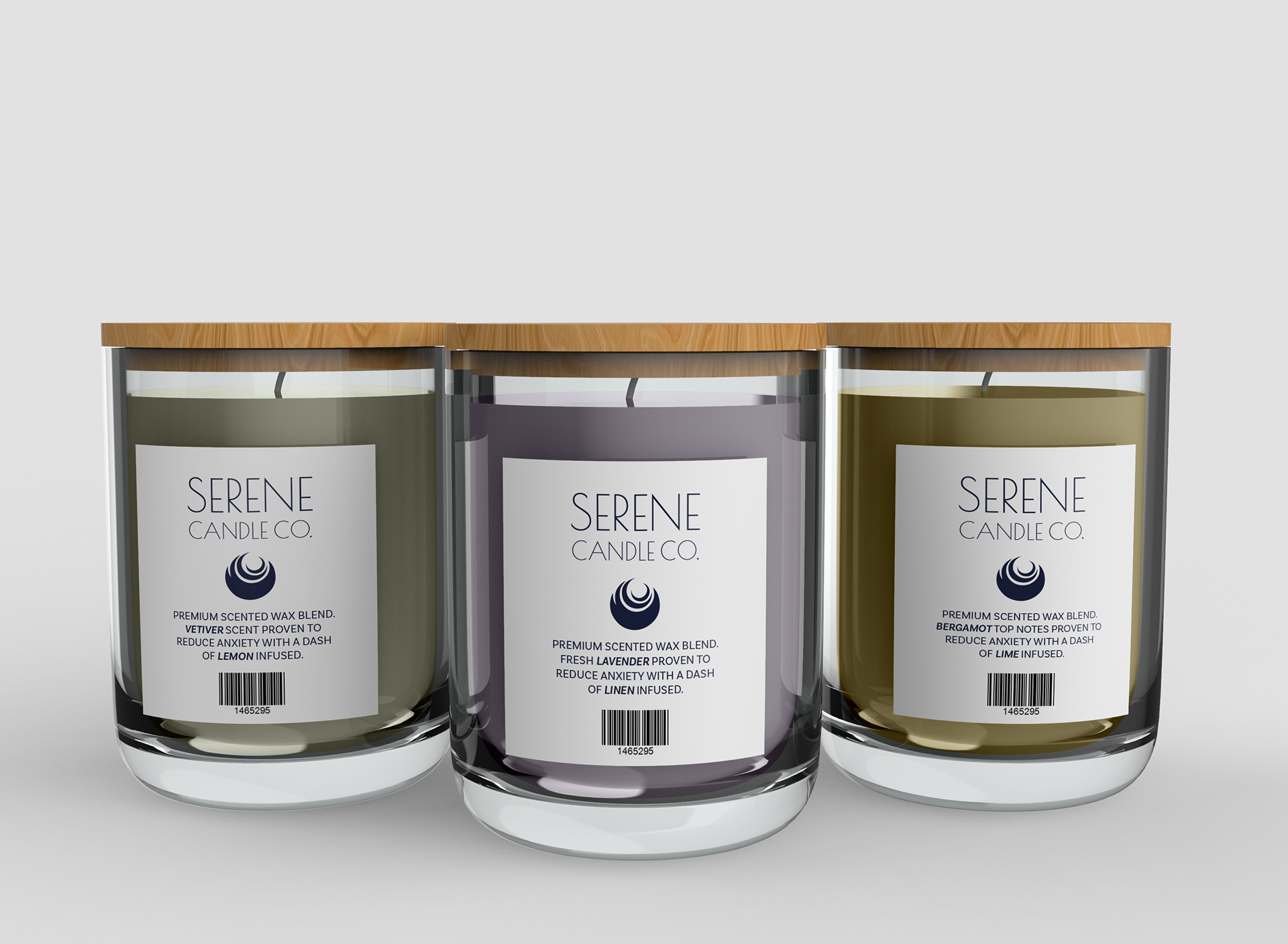 anna gantt Serene Candle Co. Packaging Series