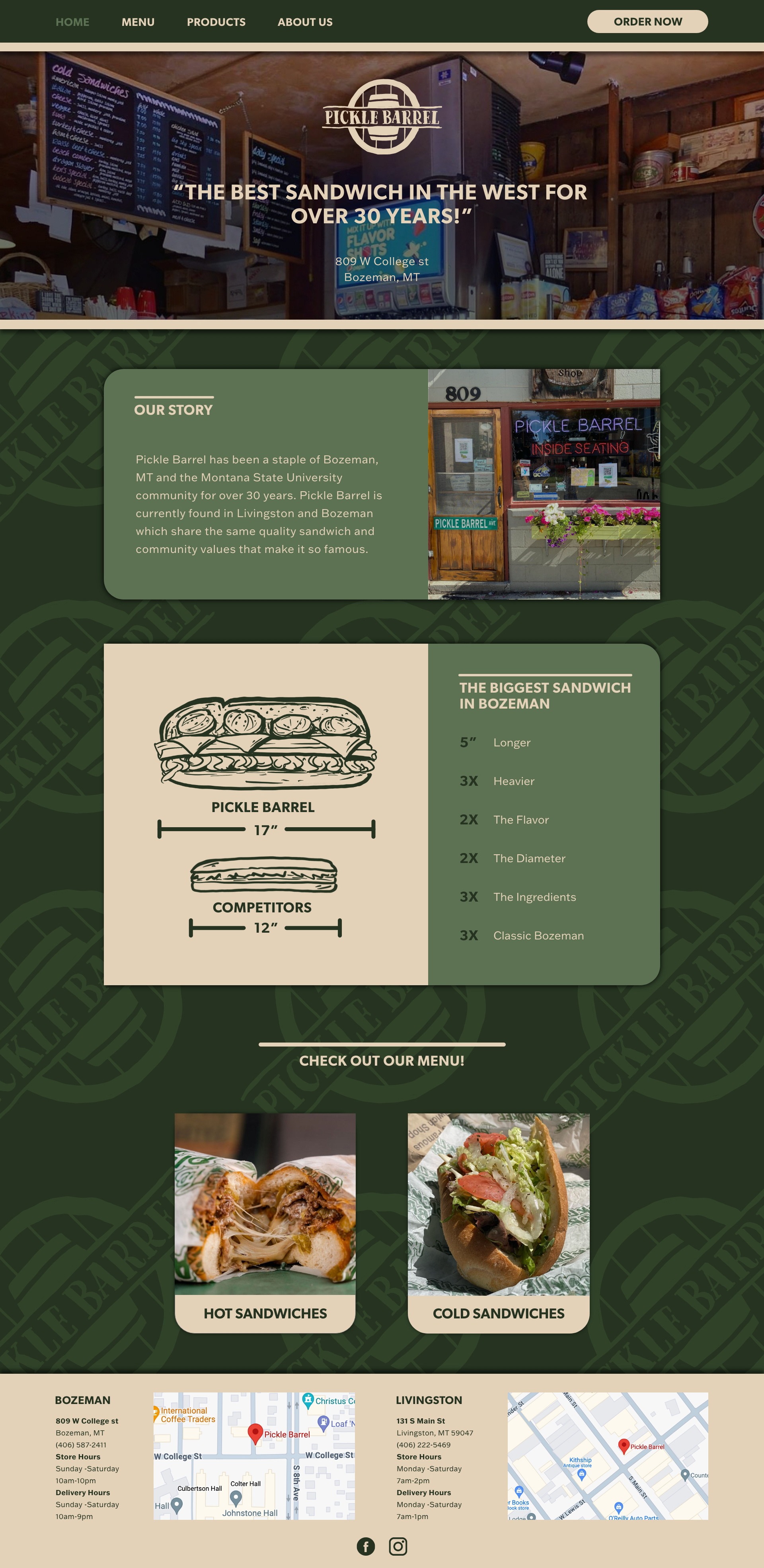 Website home page