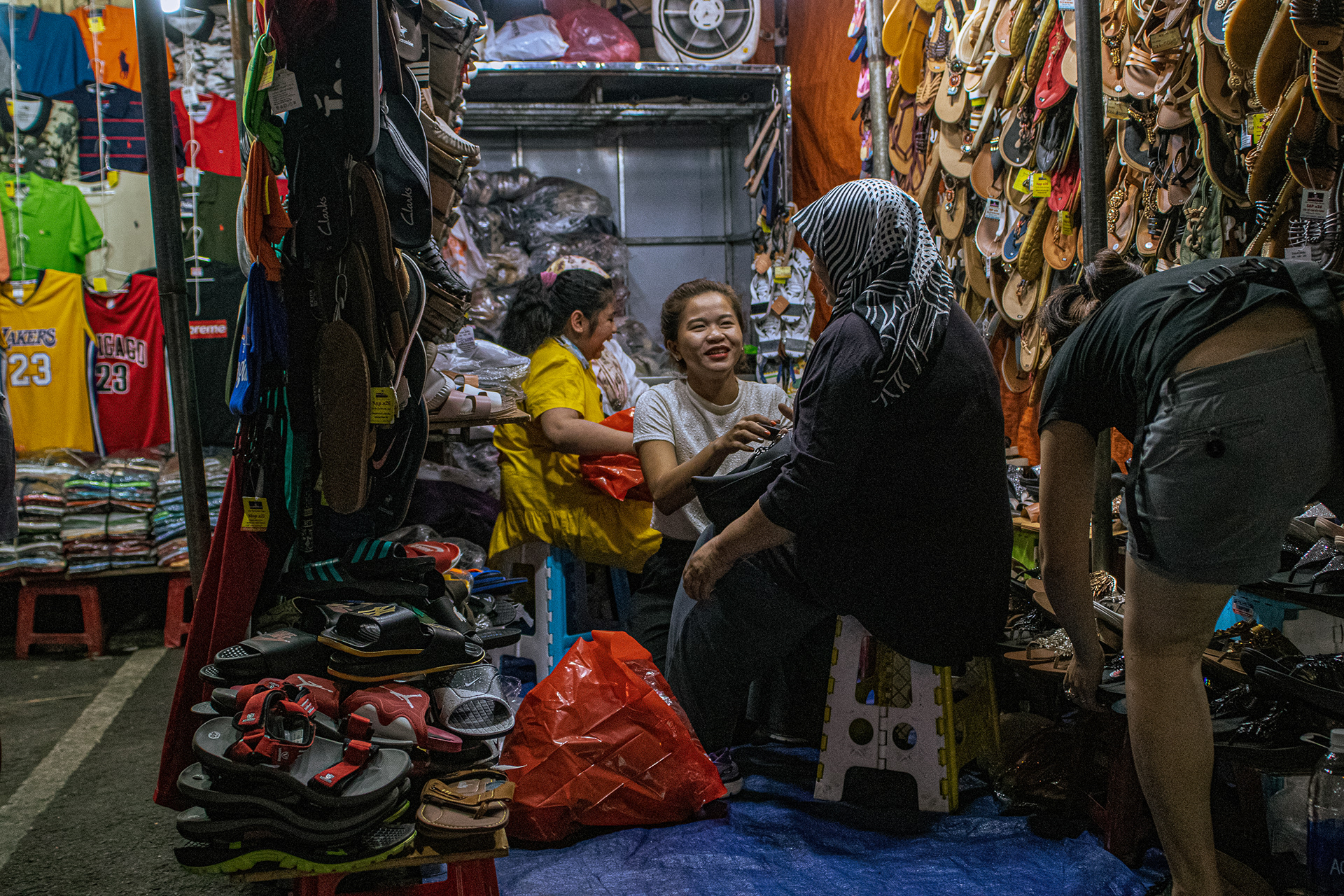 Night market in Ho Chi Minh City, Vietnam. 2020.
