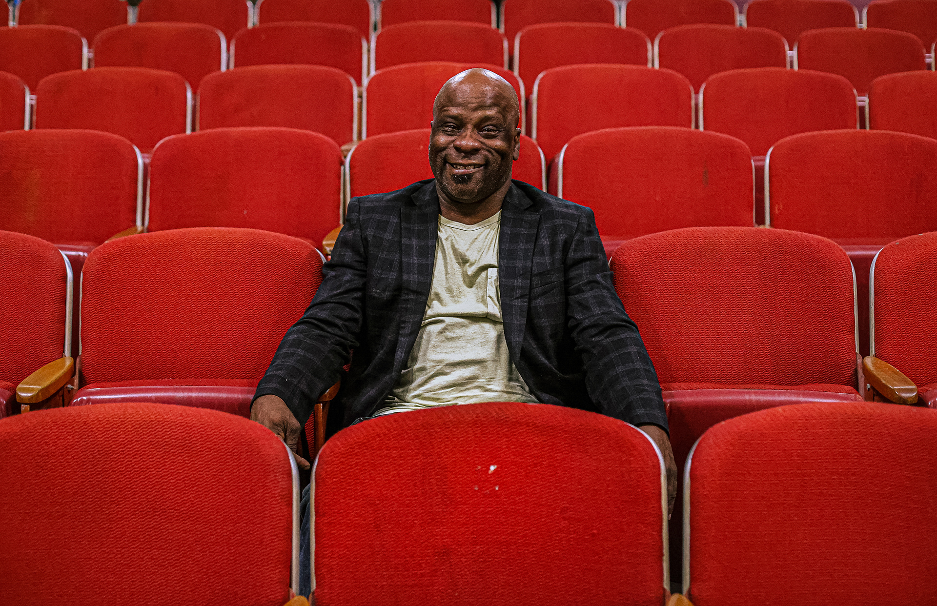 Bishop Lonnie Logan at Westwood Theater, the new home of Westwood Cathedral of Word and Worship, in Toledo on Tuesday, July 5, 2022. For Toledo Blade.