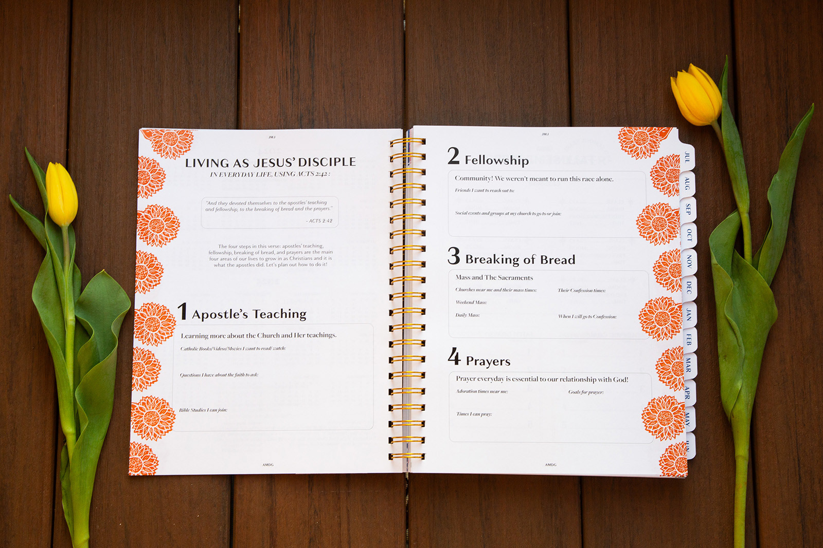 A spread teaching how to integrate your school life with your faith life.