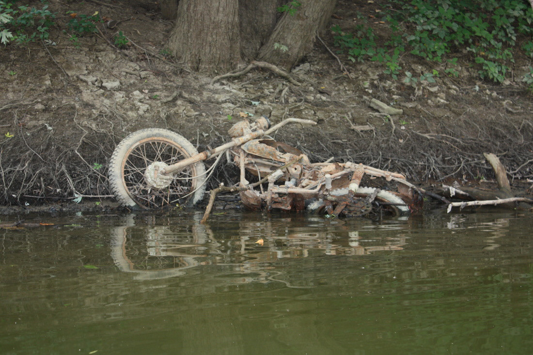 Abandoned Motorcycle in White River