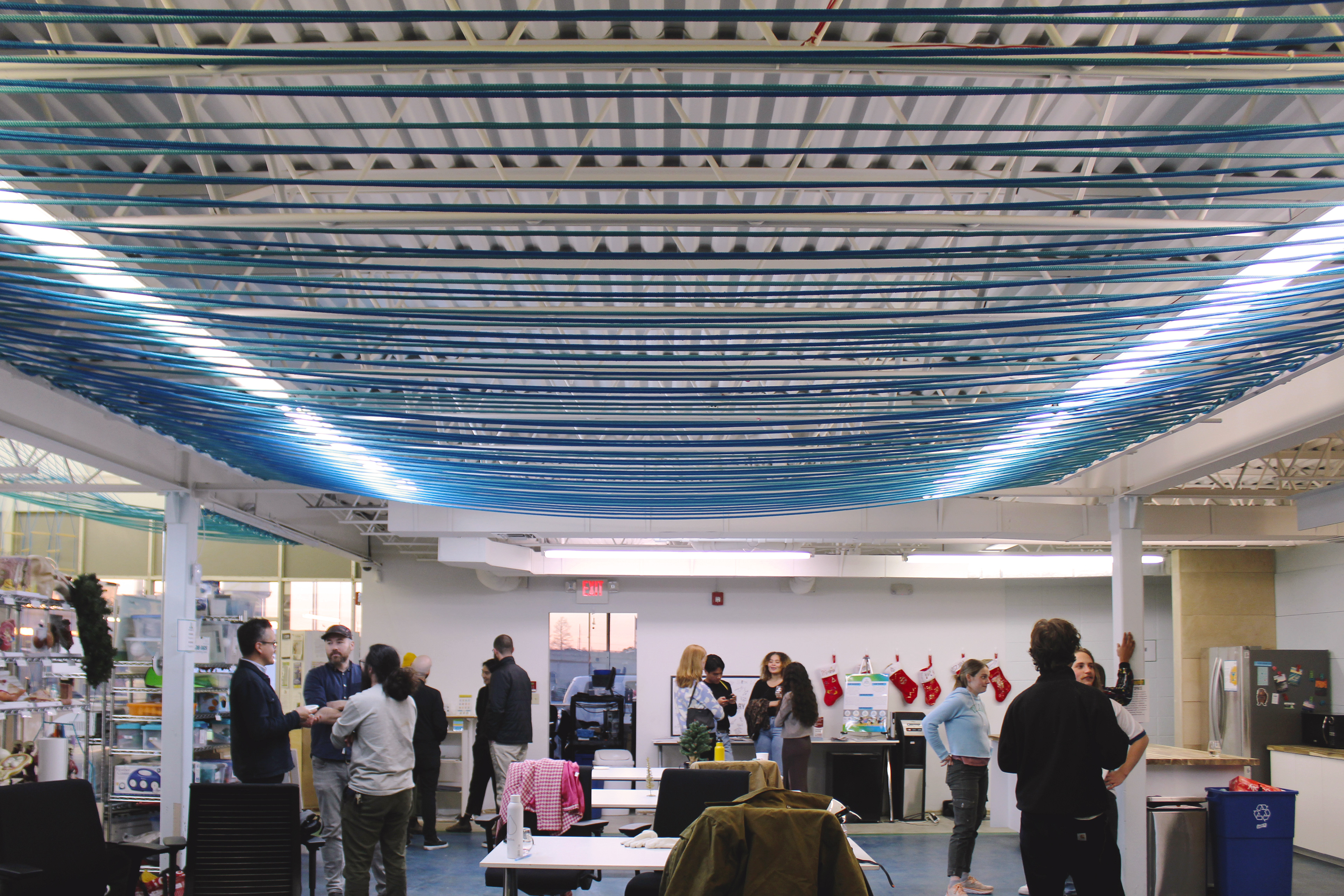 rope ceiling, designed by William Trotter in collaboration with Riley Siltler
