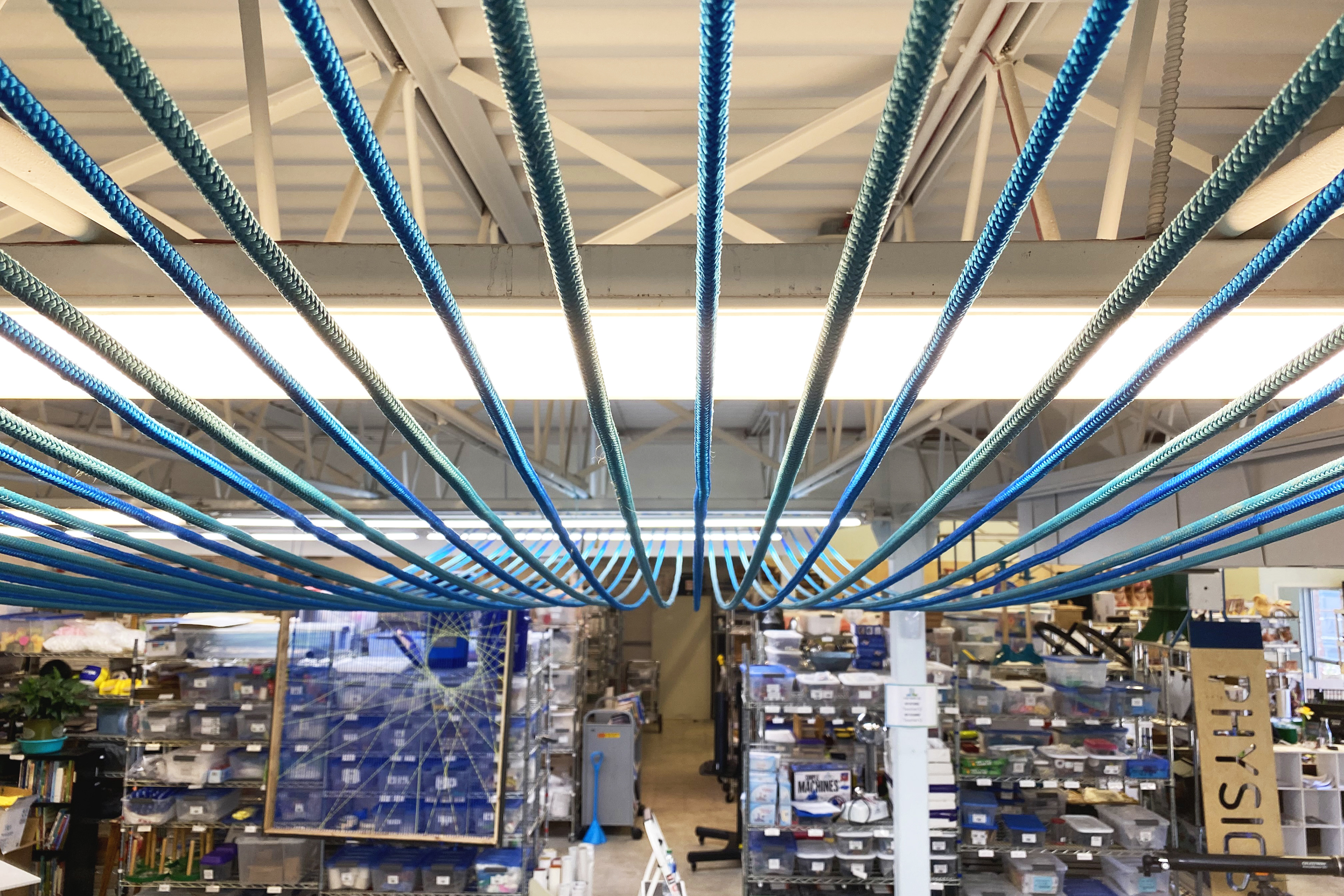 rope ceiling, designed by William Trotter in collaboration with Riley Siltler