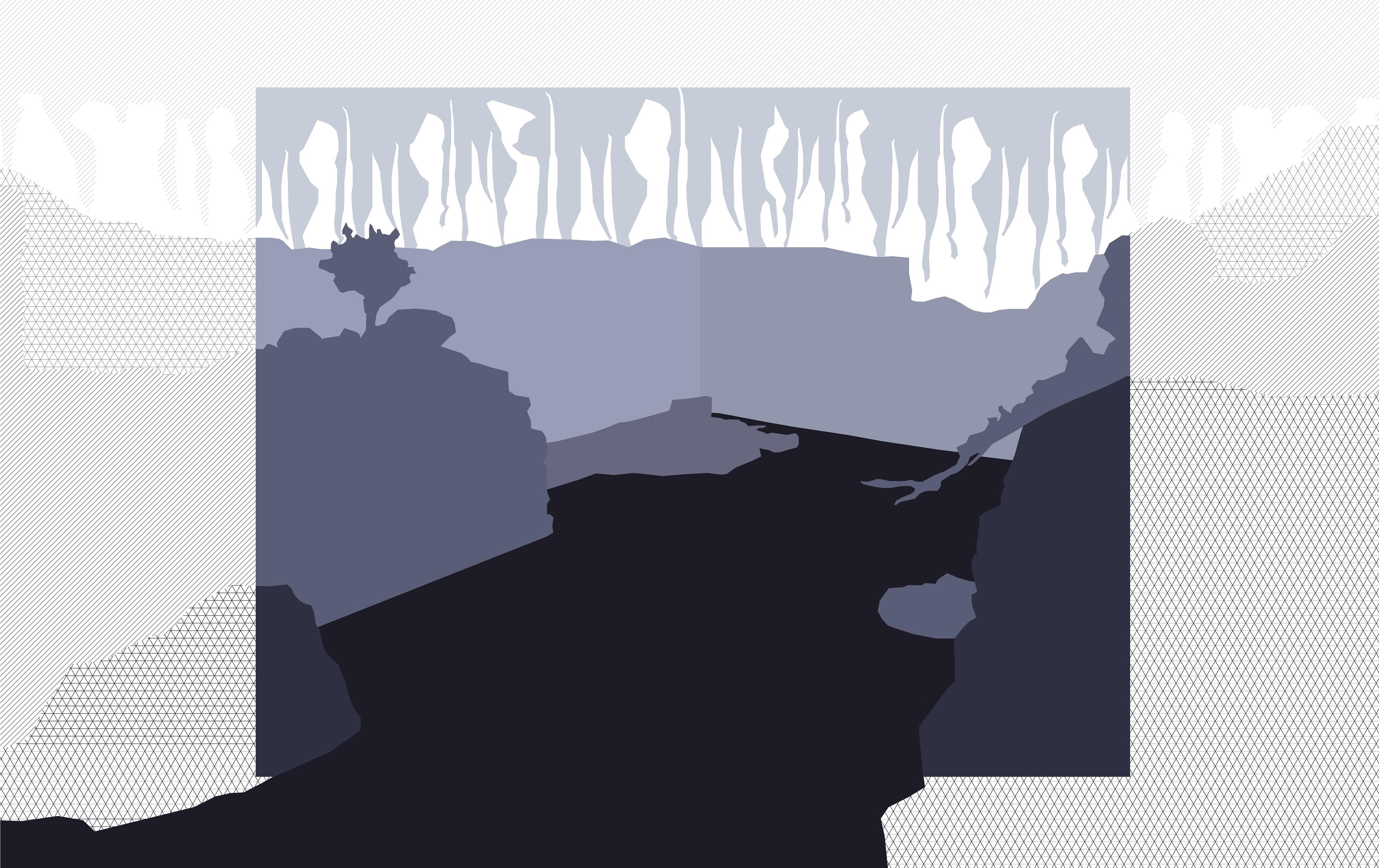 layered perspective: extended beyond frame of known landscape