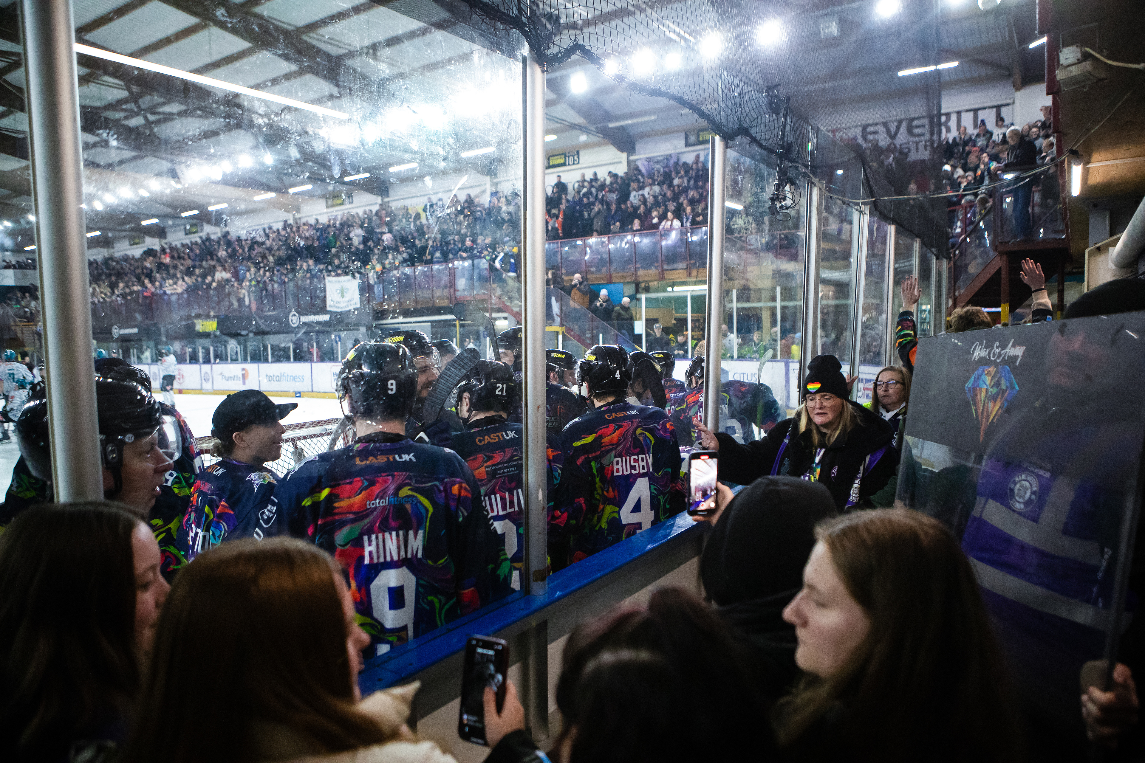 Manchester Storm defeat Belfast Giants 3-2 in Overtime in the Elite Ice Hockey League, Altrincham, Manchester. © Luke Williams, 2026. All rights reserved.